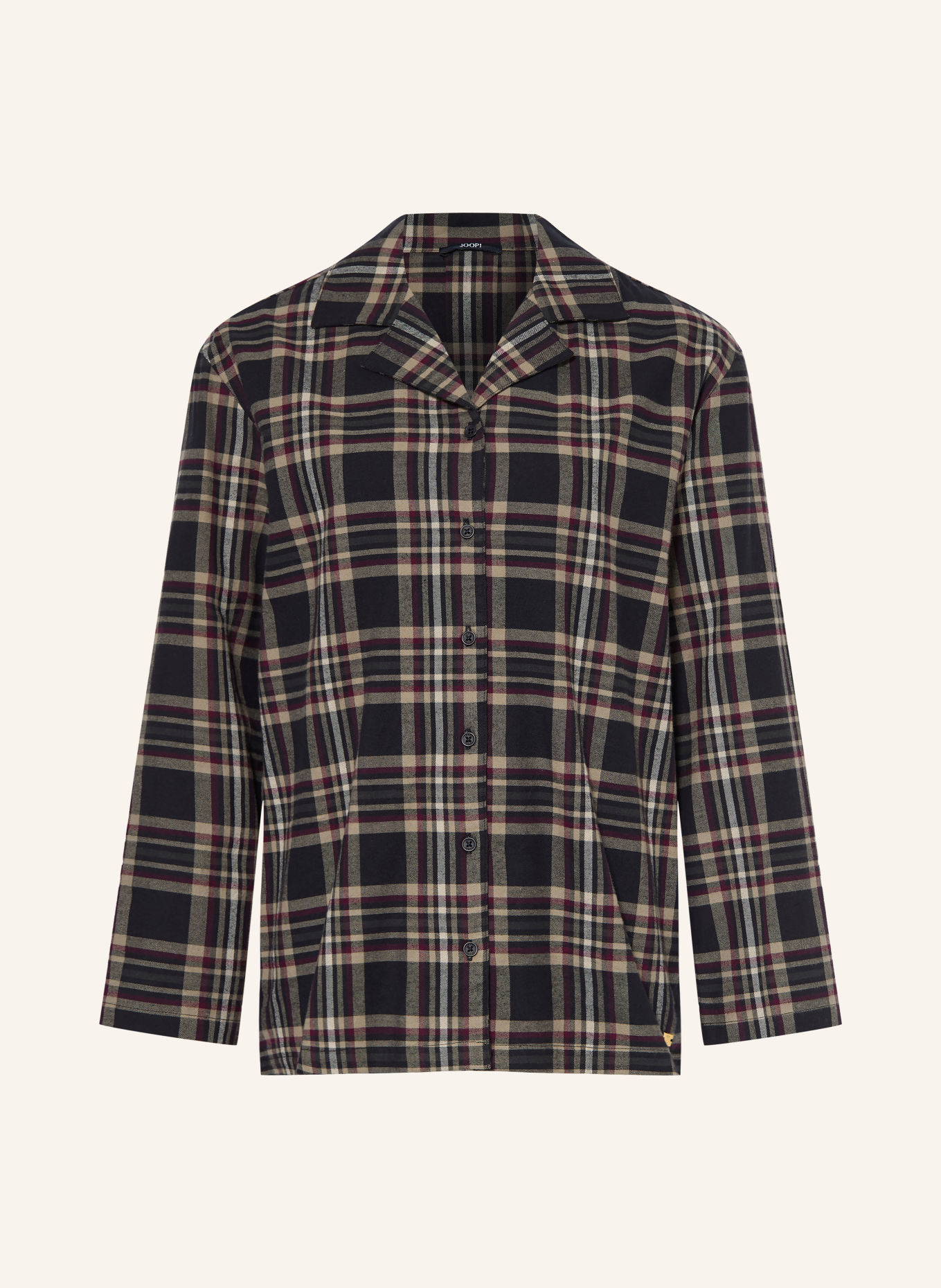 JOOP! Cămașă de noapte din flanel: ALBASTRU ÎNCHIS / CREM / MOV