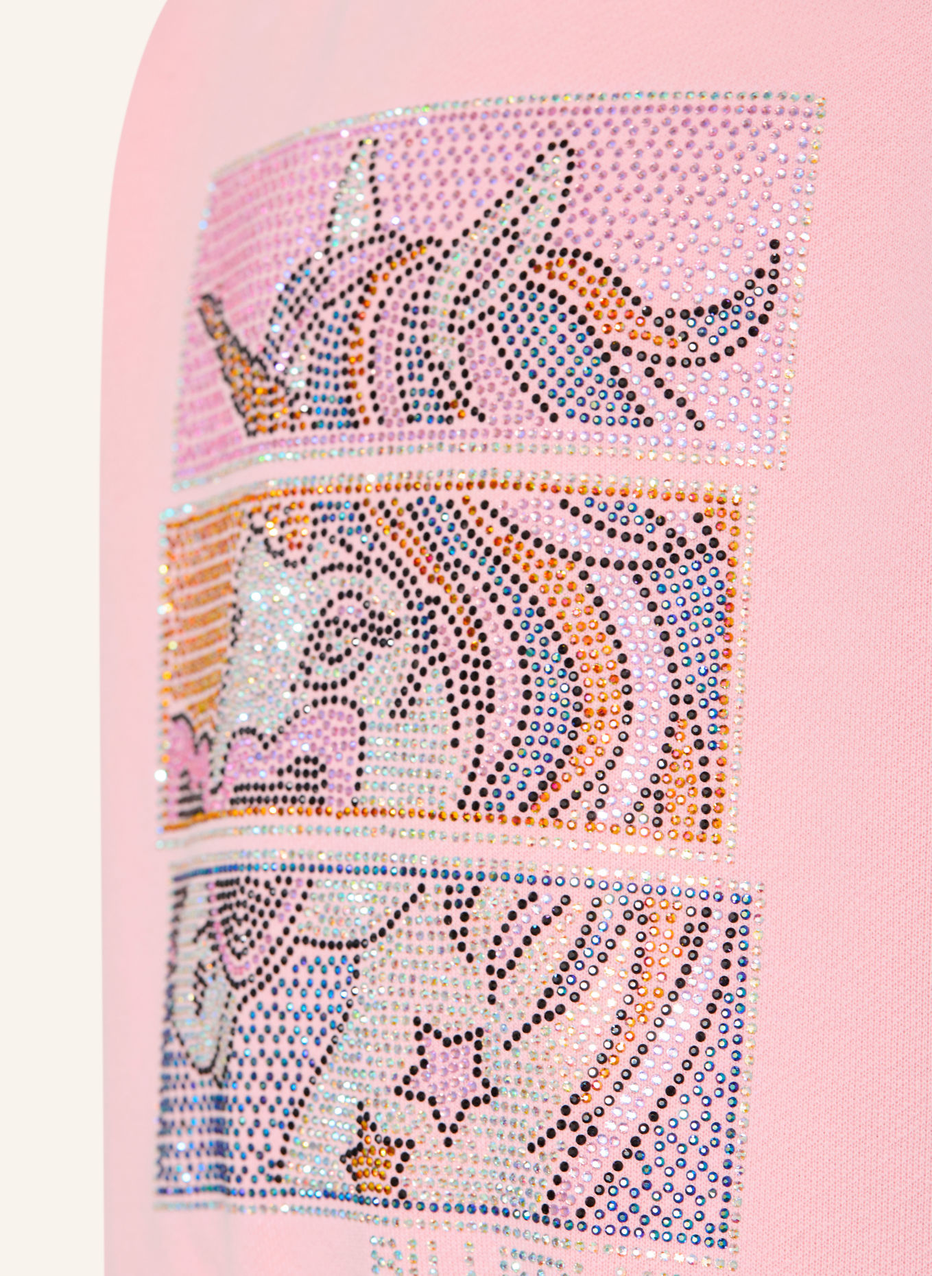 Billieblush Sweatshirt orné de pierres décoratives: ROSÉ