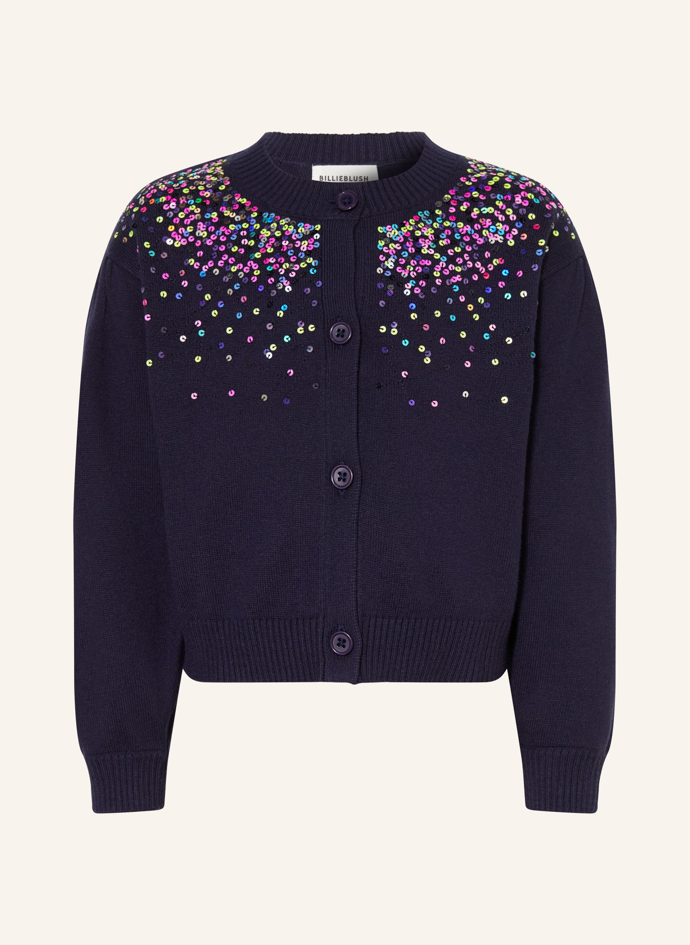 Billieblush Gilet à paillettes: BLEU FONCÉ