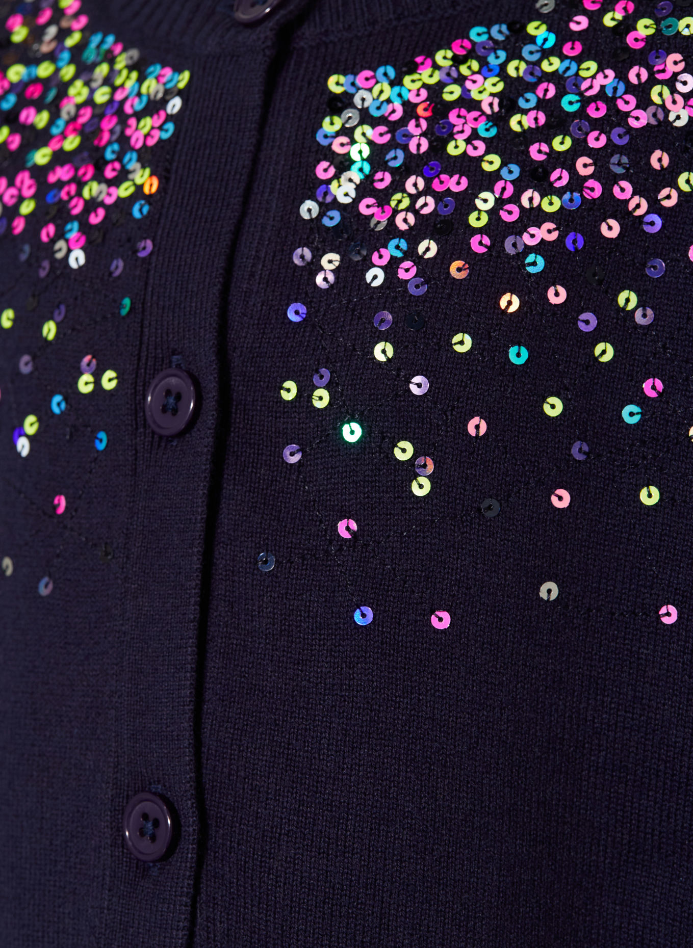 Billieblush Gilet à paillettes: BLEU FONCÉ