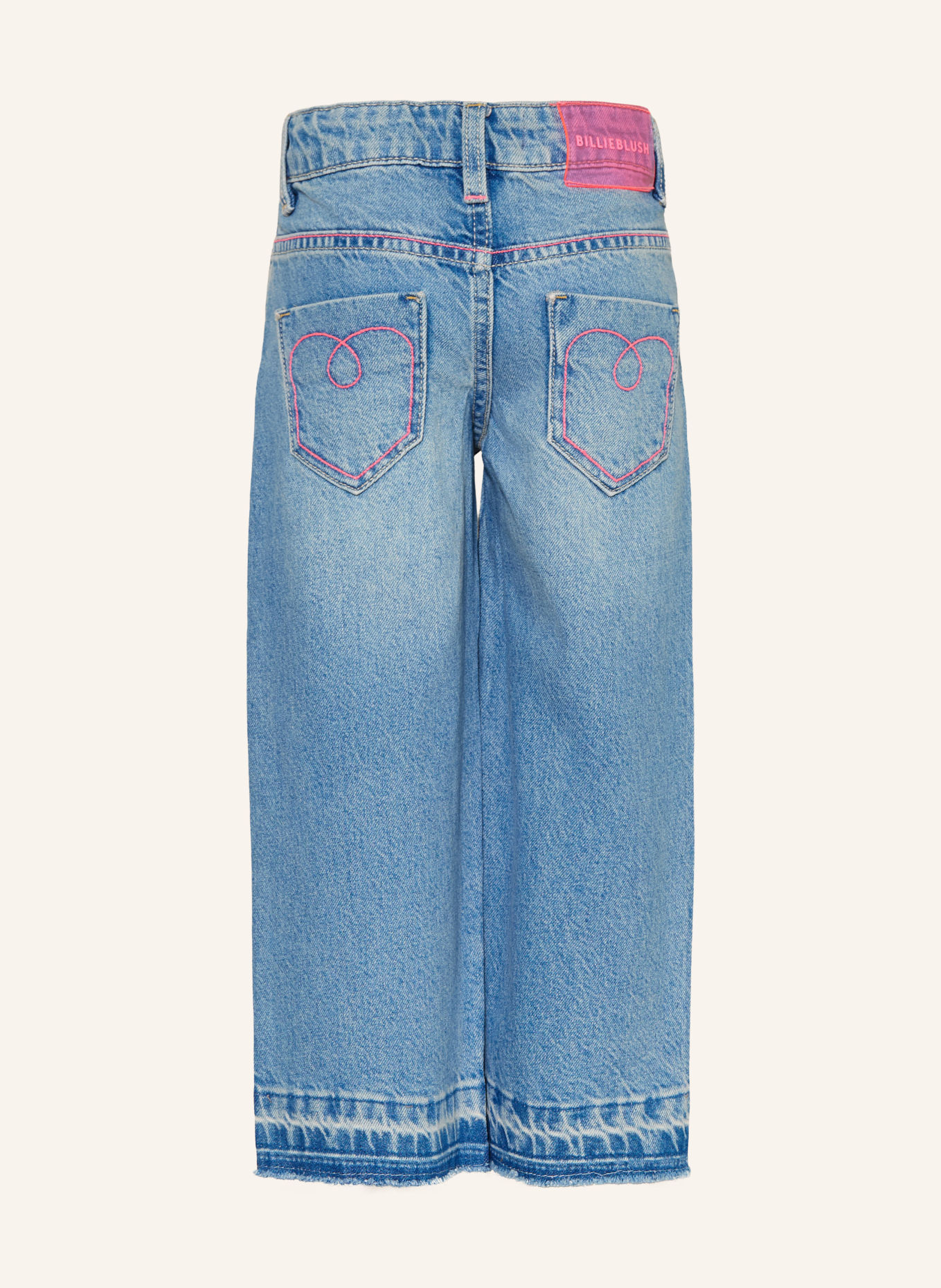 Billieblush Jeansy wide leg z ozdobnymi kamyczkami: Z18 double stone+bleach