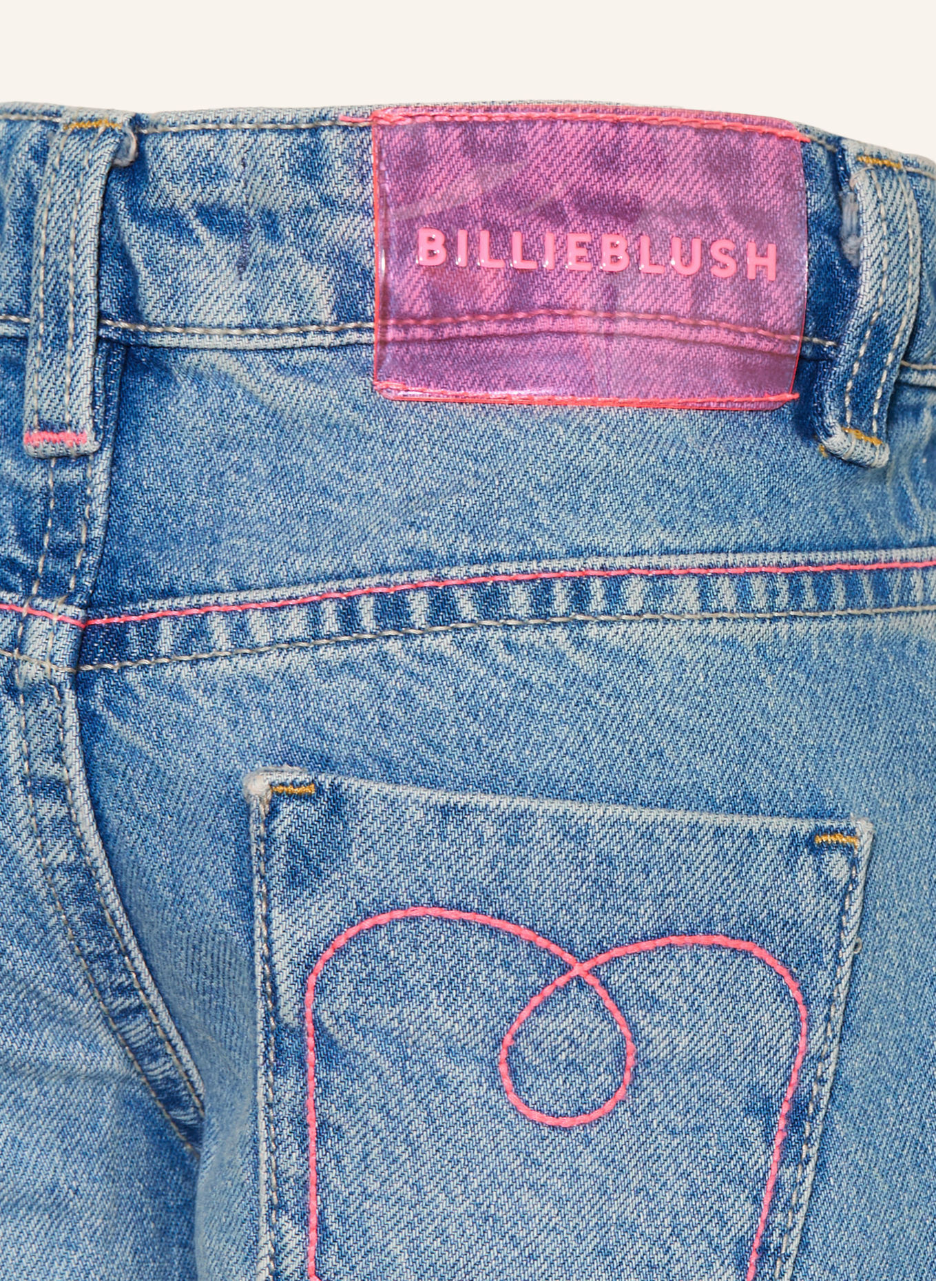 Billieblush Jeansy wide leg z ozdobnymi kamyczkami: Z18 double stone+bleach