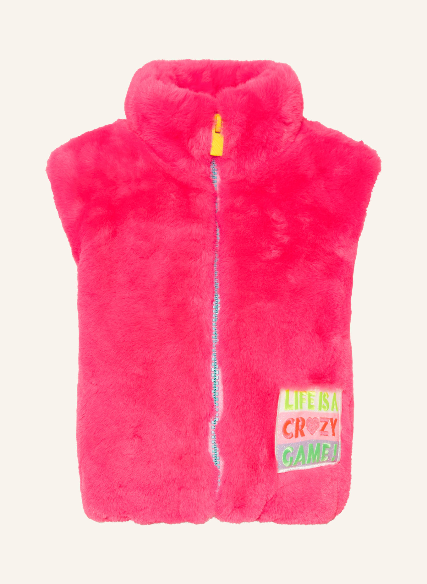 Billieblush Veste sans manches en fausse fourrure: ROSE FUCHSIA FLUO / JAUNE FLUO / VERT FLUO