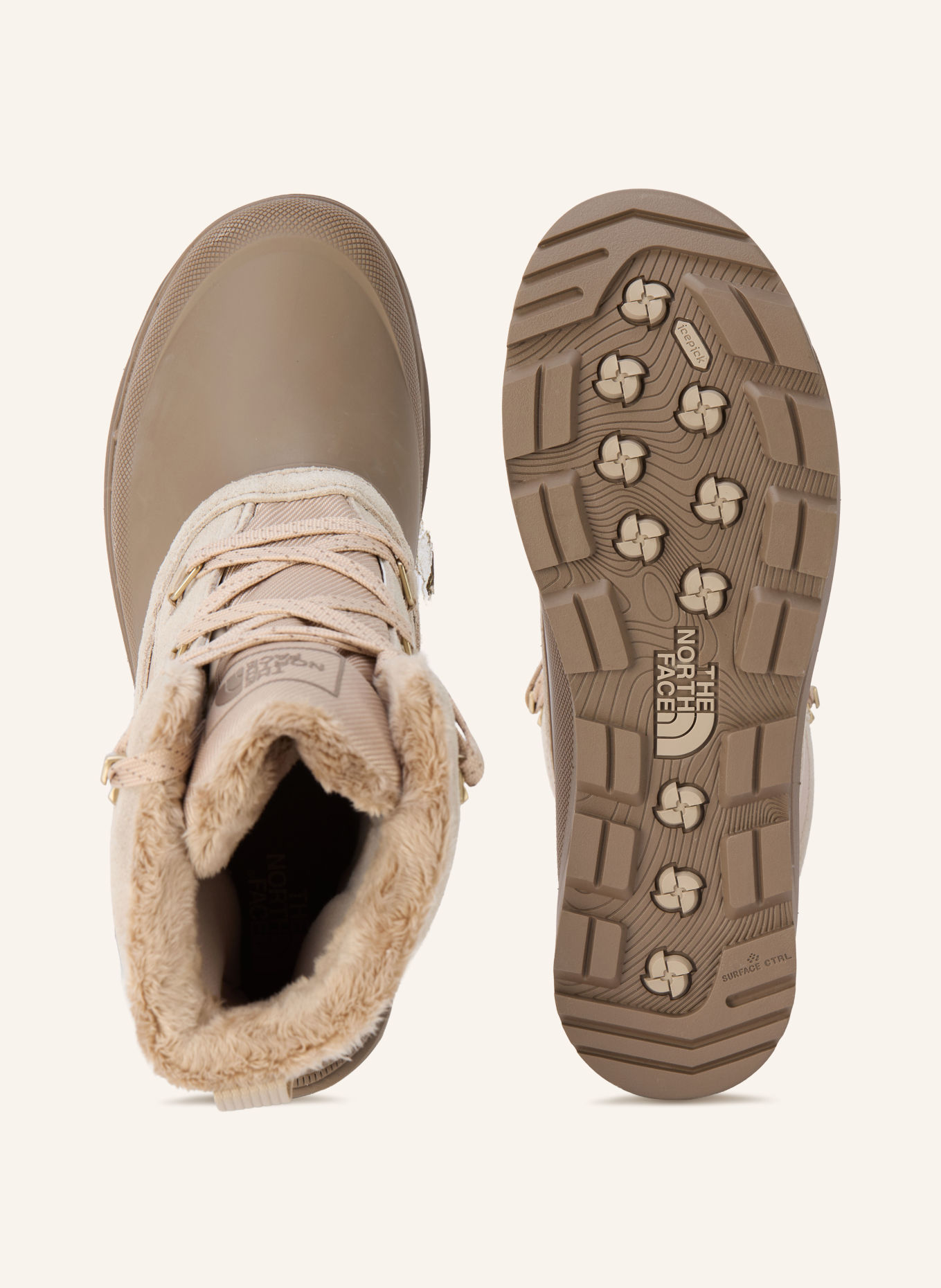 THE NORTH FACE Veterboots SHELLISTA V SHORTY WP: BEIGE / TAUPE