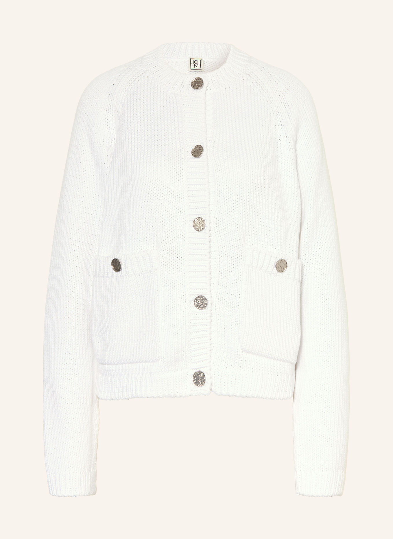 TOTEME Cardigan: WHITE