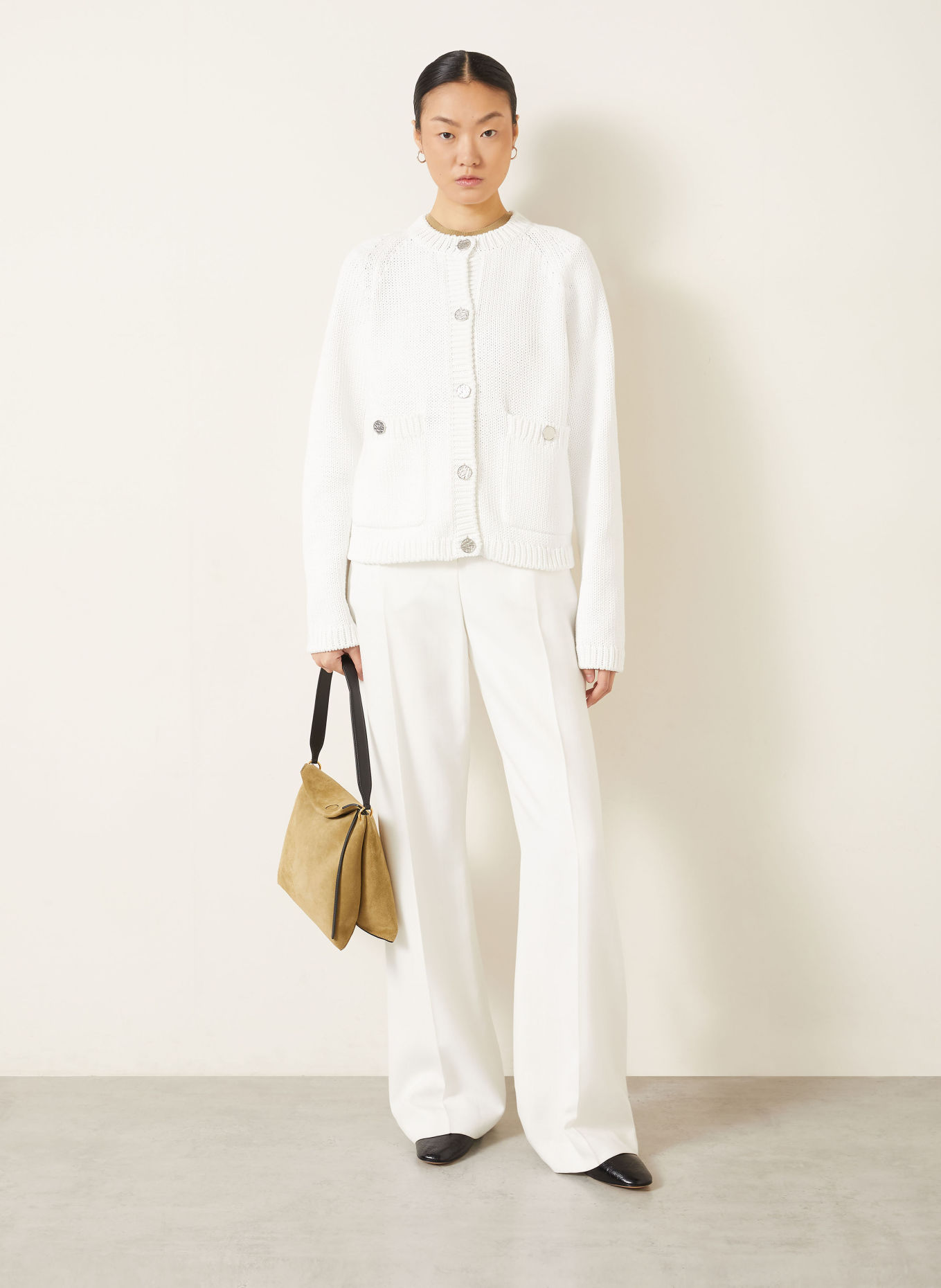 TOTEME Cardigan: WHITE