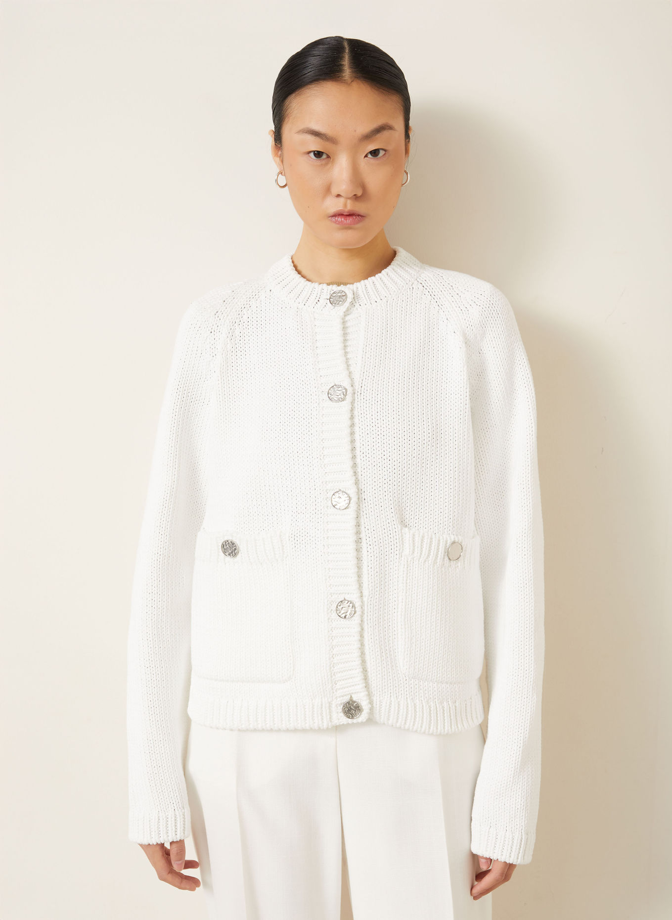 TOTEME Cardigan: WHITE