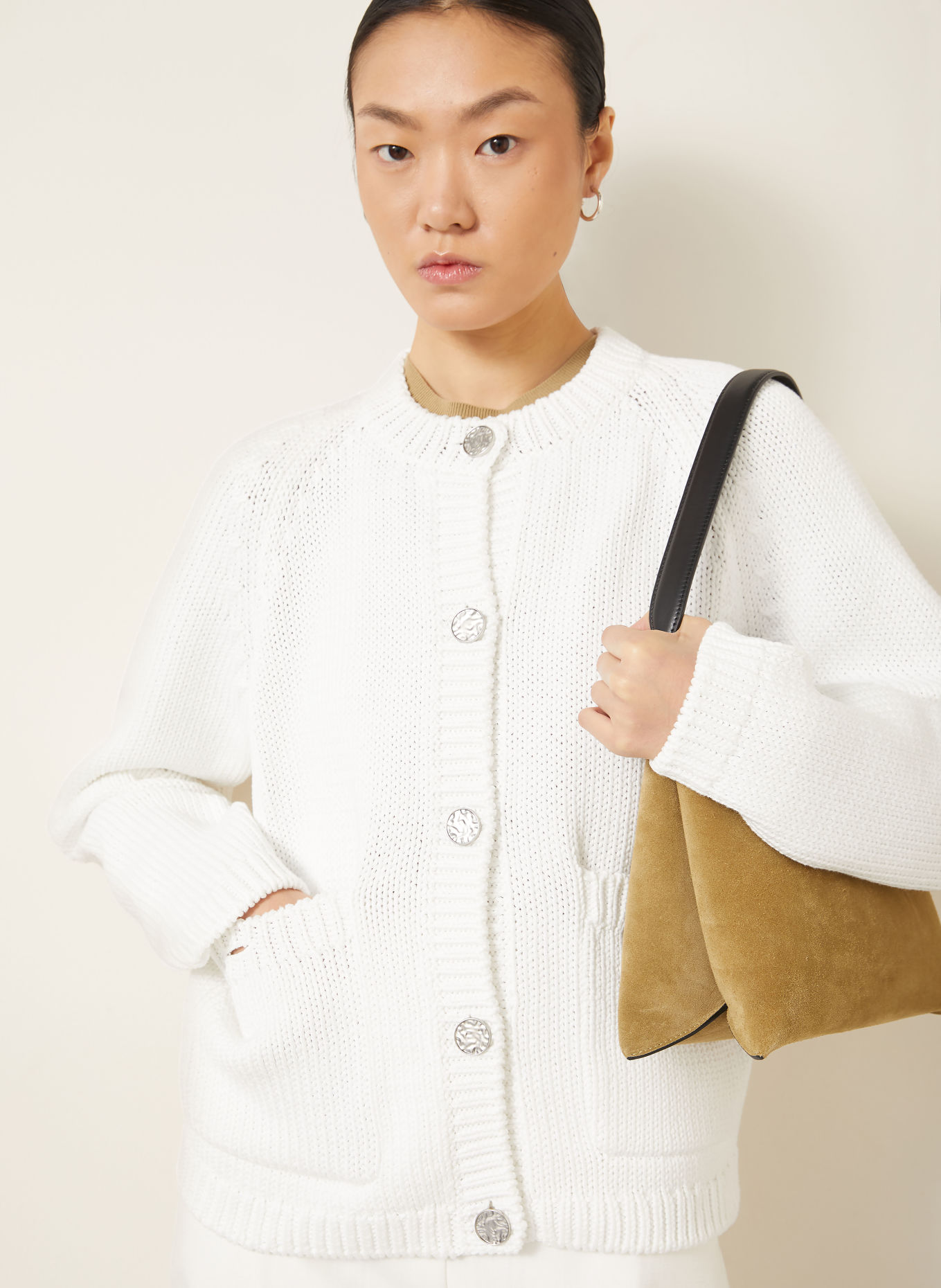 TOTEME Cardigan: WHITE