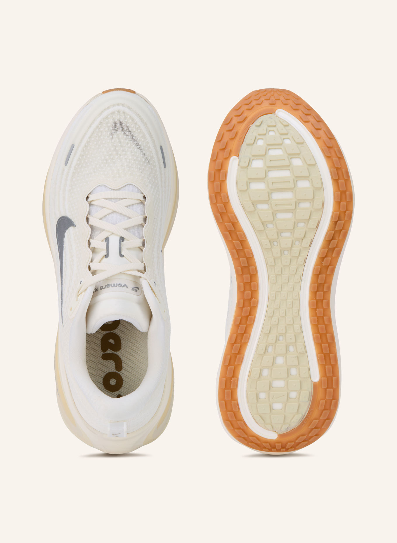 Nike Hardloopschoenen VOMERO PLUS: ECRU / ZILVER / WIT