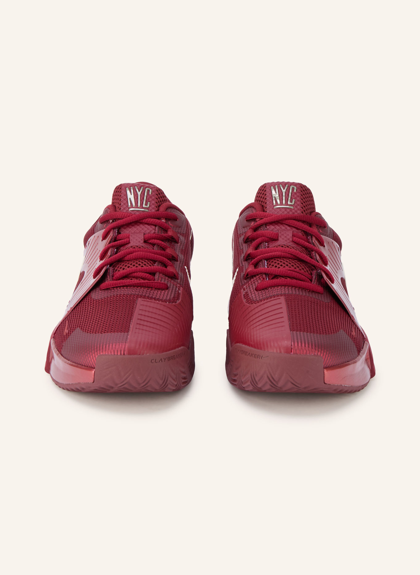 Nike Tennisschoenen ZOOM GP CHALLENGE 1.5 PREMIUM: DONKERROOD / GRIJS / WIT