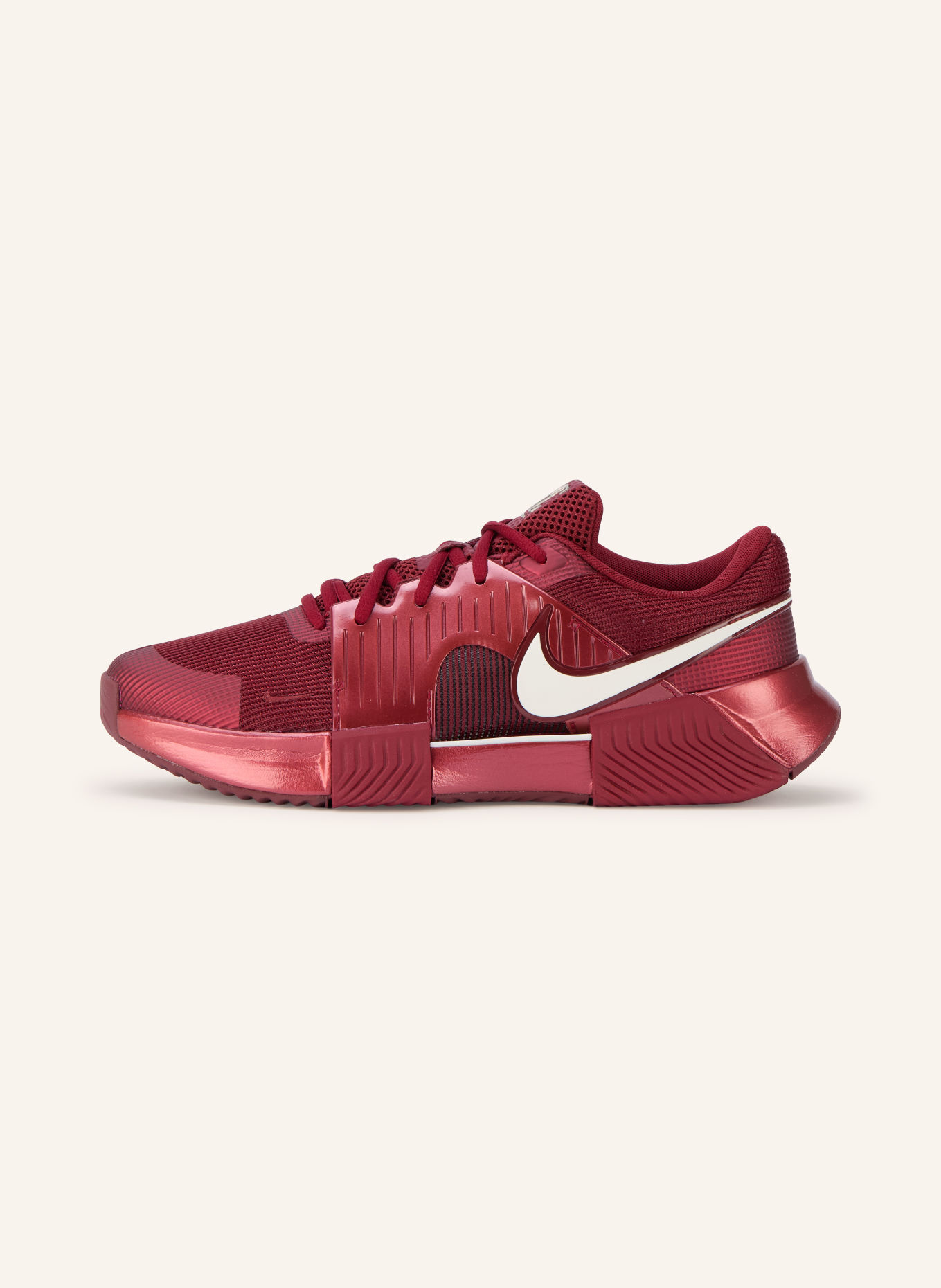 Nike Tennisschoenen ZOOM GP CHALLENGE 1.5 PREMIUM: DONKERROOD / GRIJS / WIT