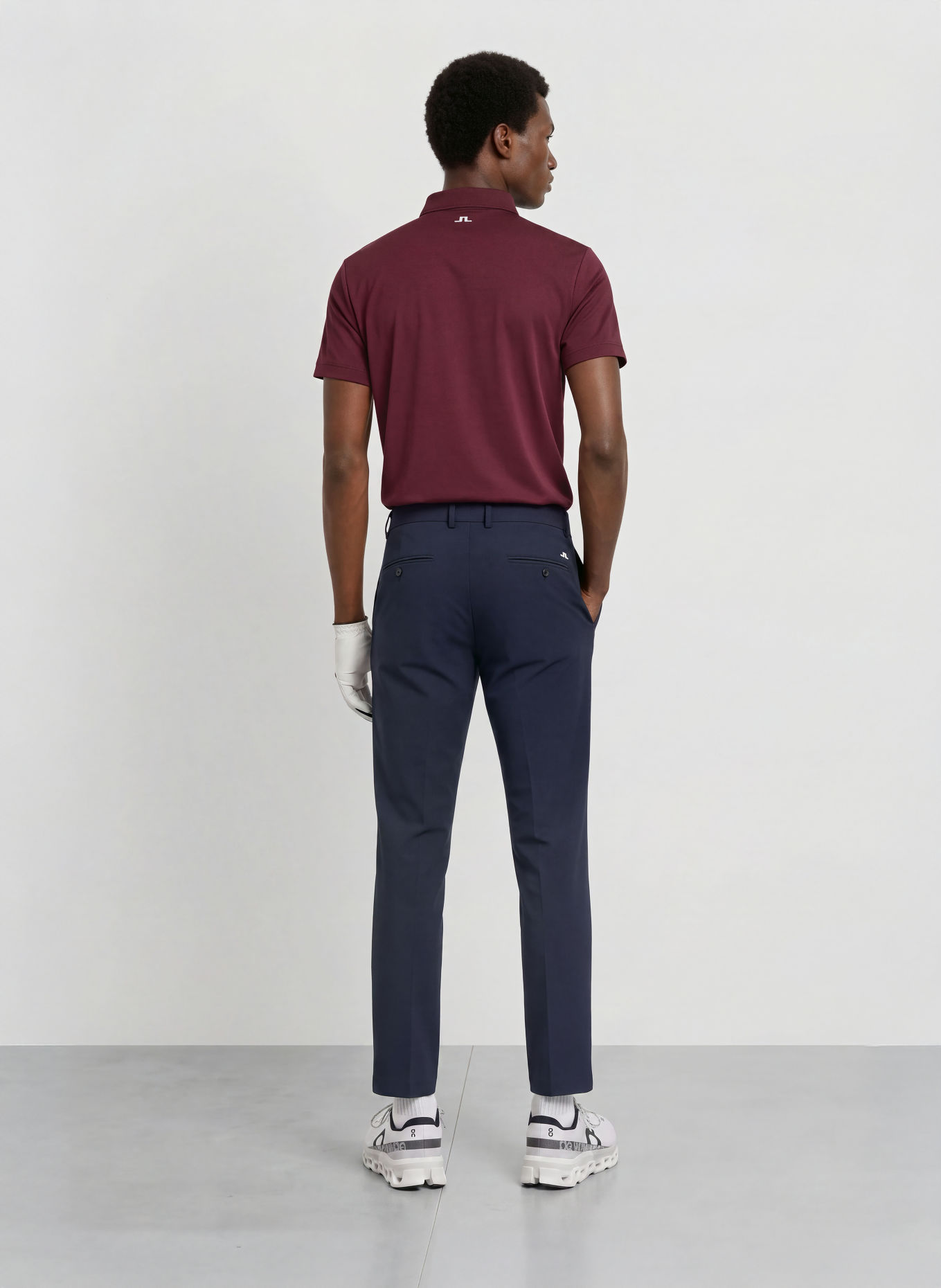 J.LINDEBERG Functioneel poloshirt: DONKERROOD