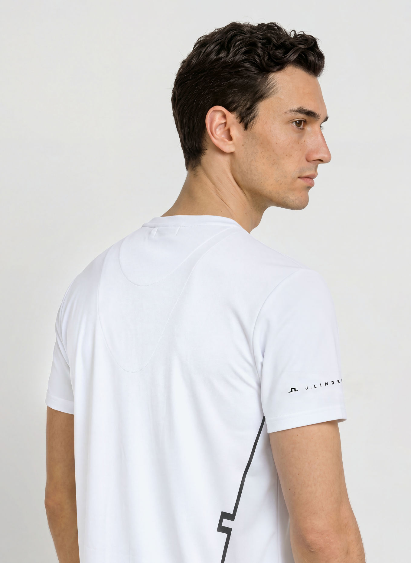 J.LINDEBERG Funktionsshirt: WEISS / SCHWARZ