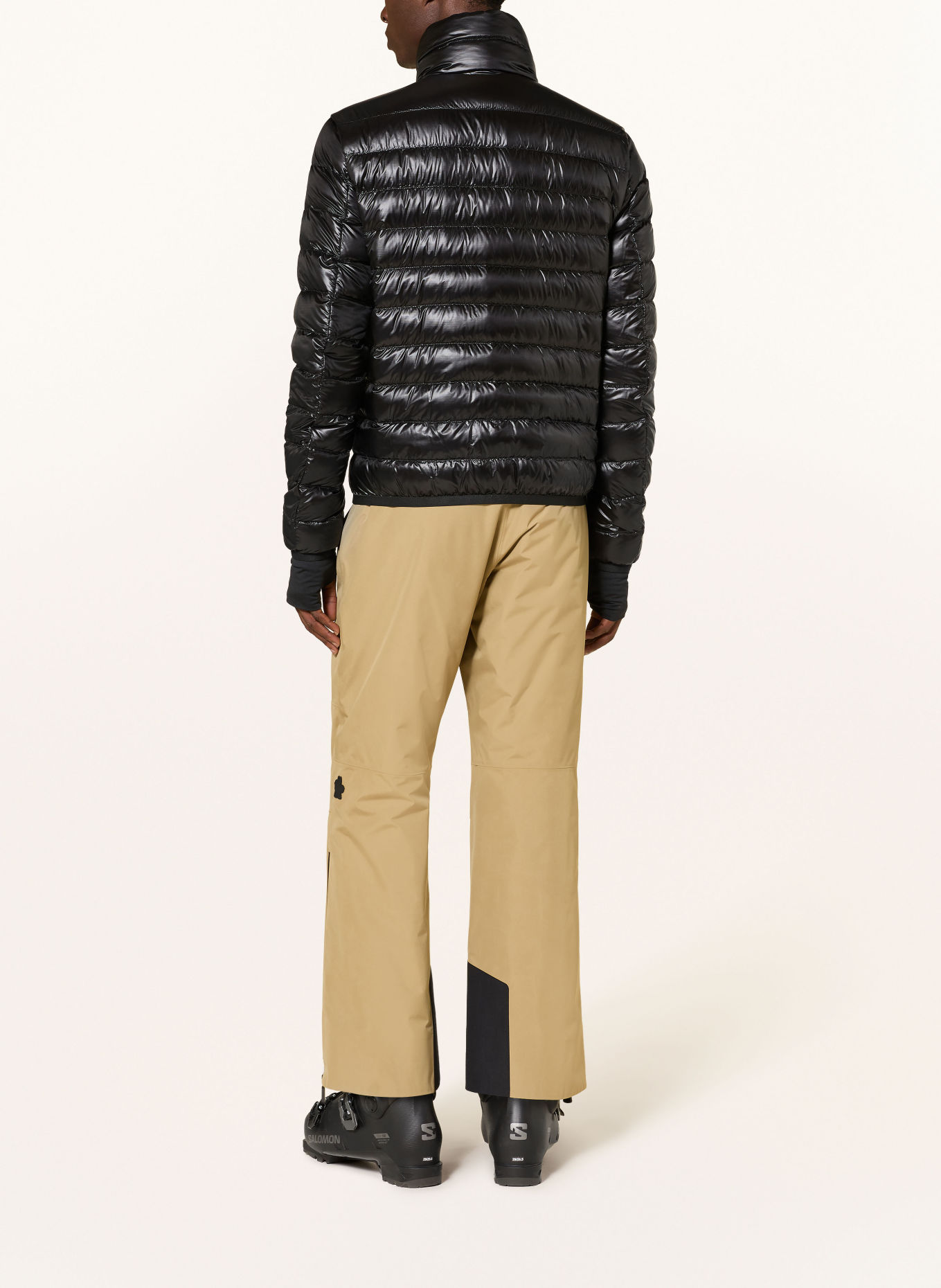 MONCLER GRENOBLE Lyžařské kalhoty: BÉŽOVÁ / ČERNÁ