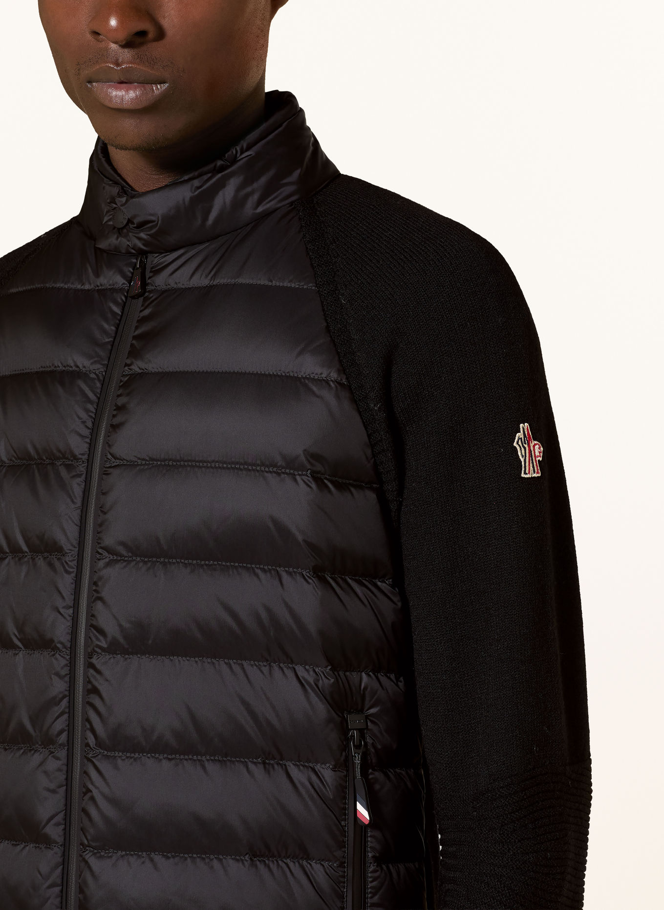 MONCLER GRENOBLE Hybrid-Strickjacke: SCHWARZ
