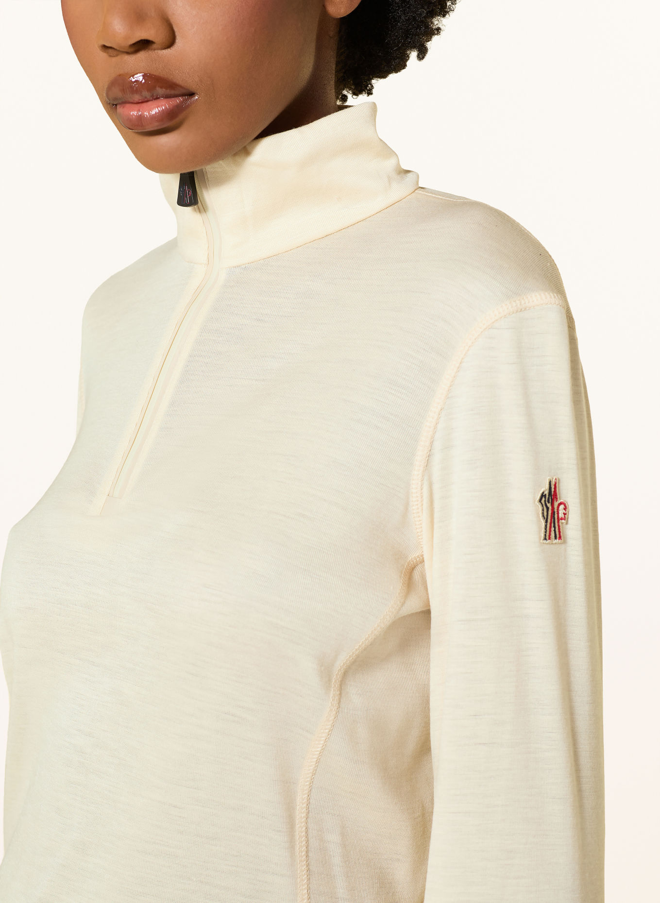 MONCLER GRENOBLE Schipperstruien met zijde: CRÈME