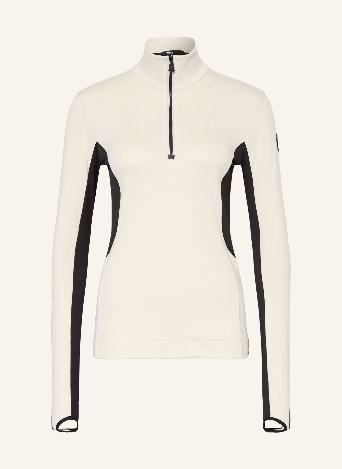 MONCLER GRENOBLE Trainingsshirt: ECRU / ZWART