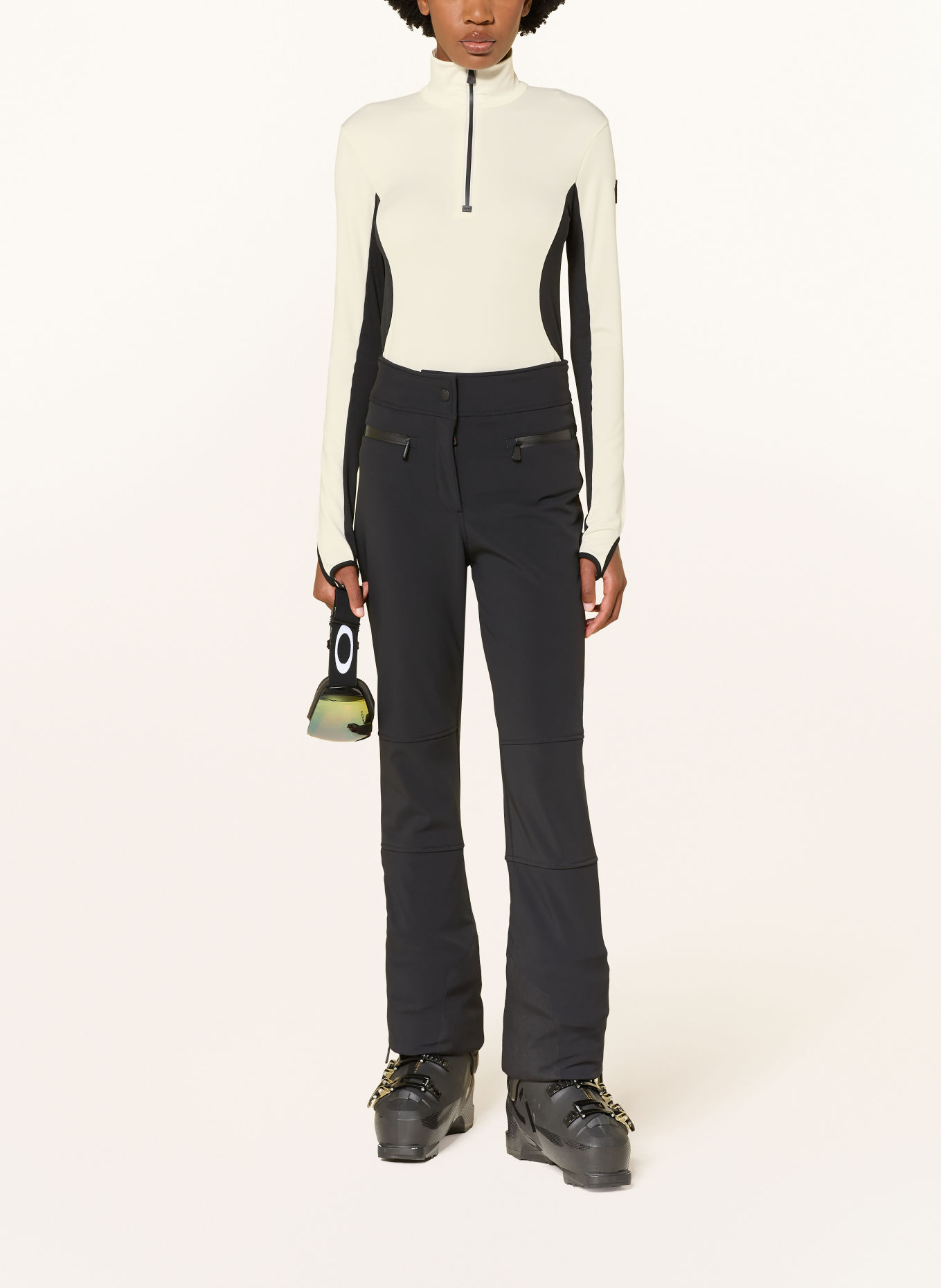 MONCLER GRENOBLE Trainingsshirt: ECRU / ZWART