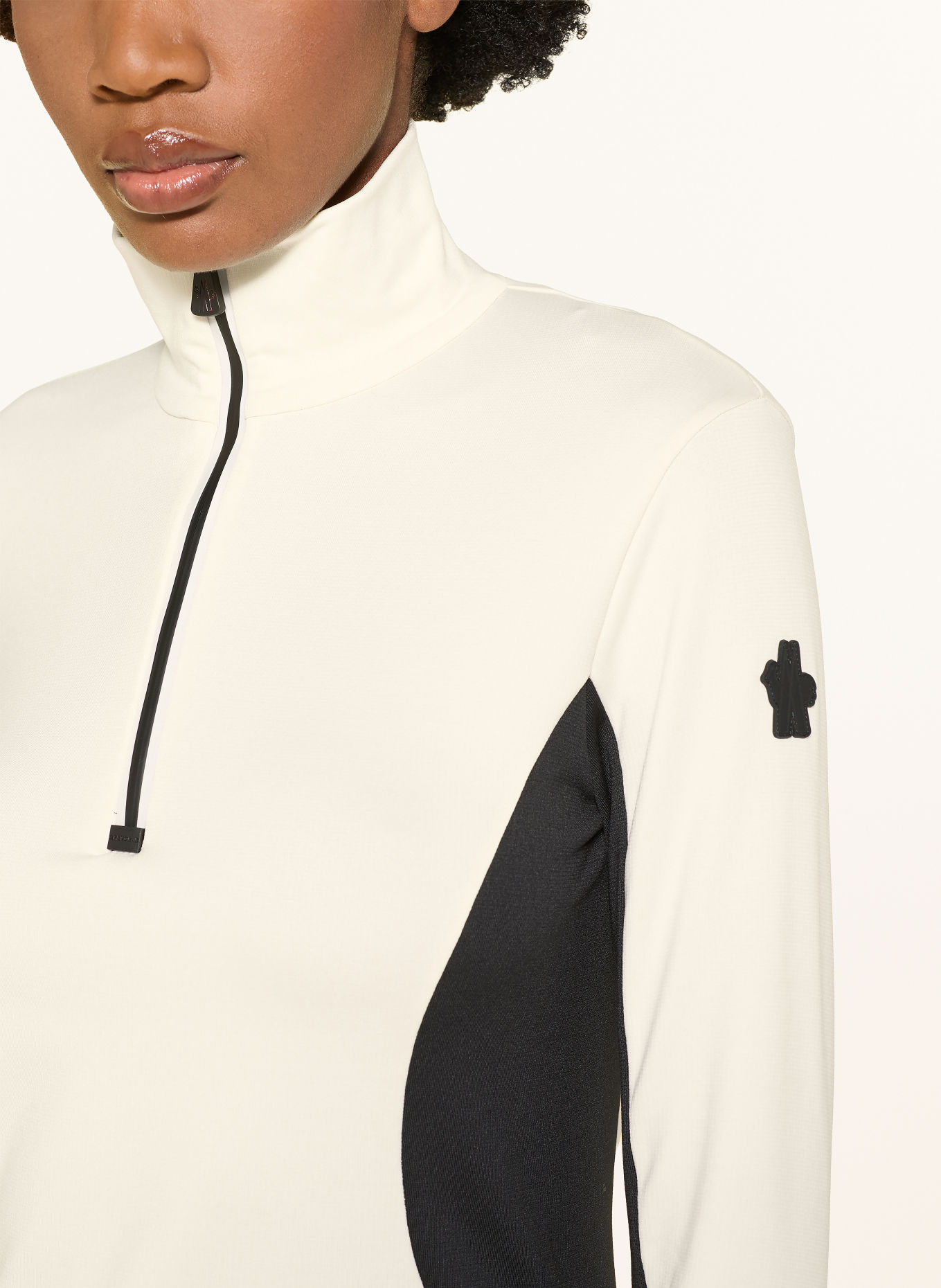 MONCLER GRENOBLE Trainingsshirt: ECRU / ZWART