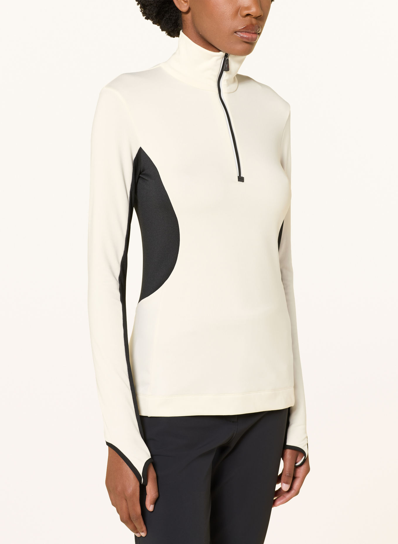 MONCLER GRENOBLE Trainingsshirt: ECRU / ZWART