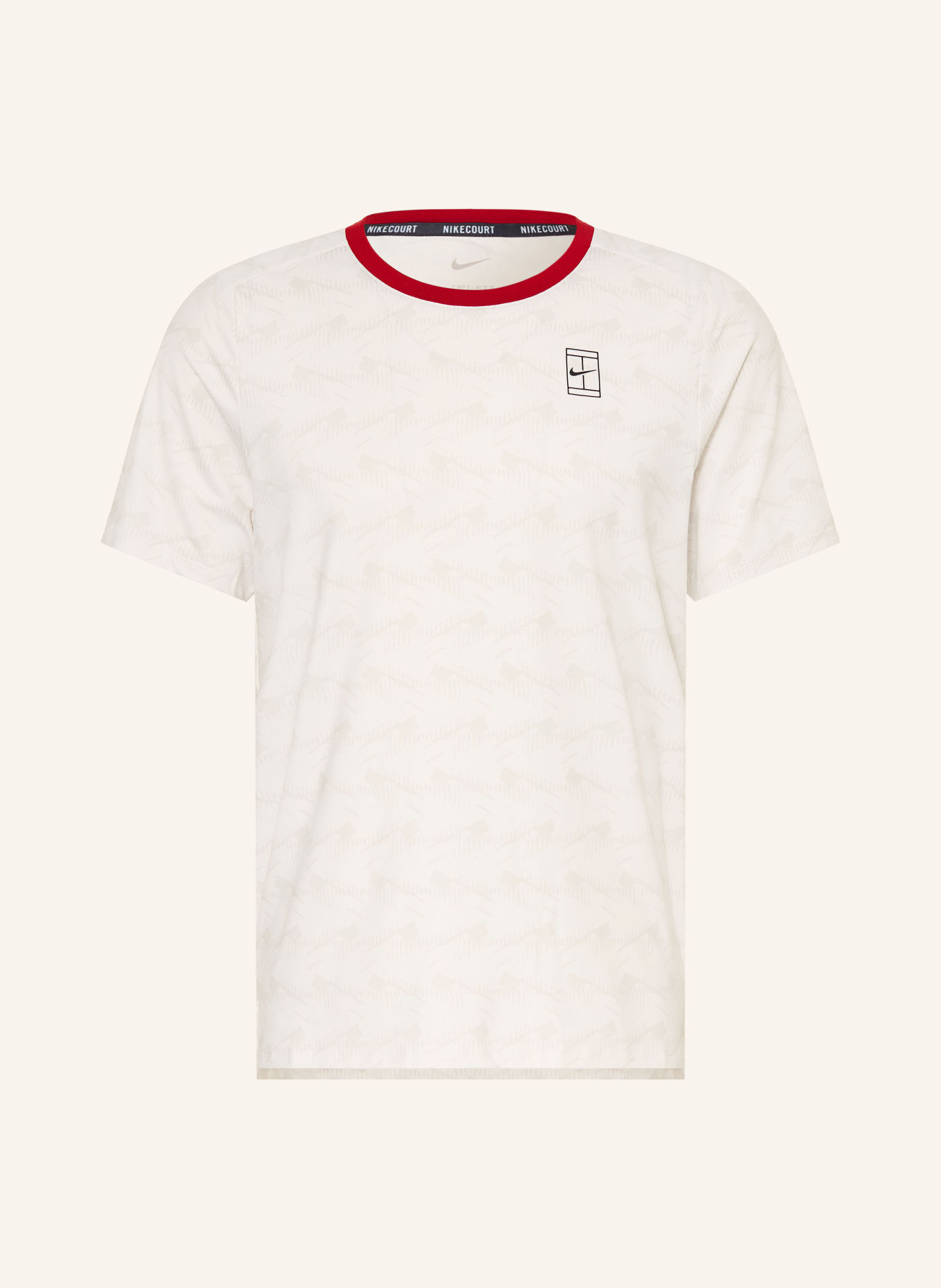 Nike Funktionsshirt COURT ADVANTAGE: WEISS / ROT