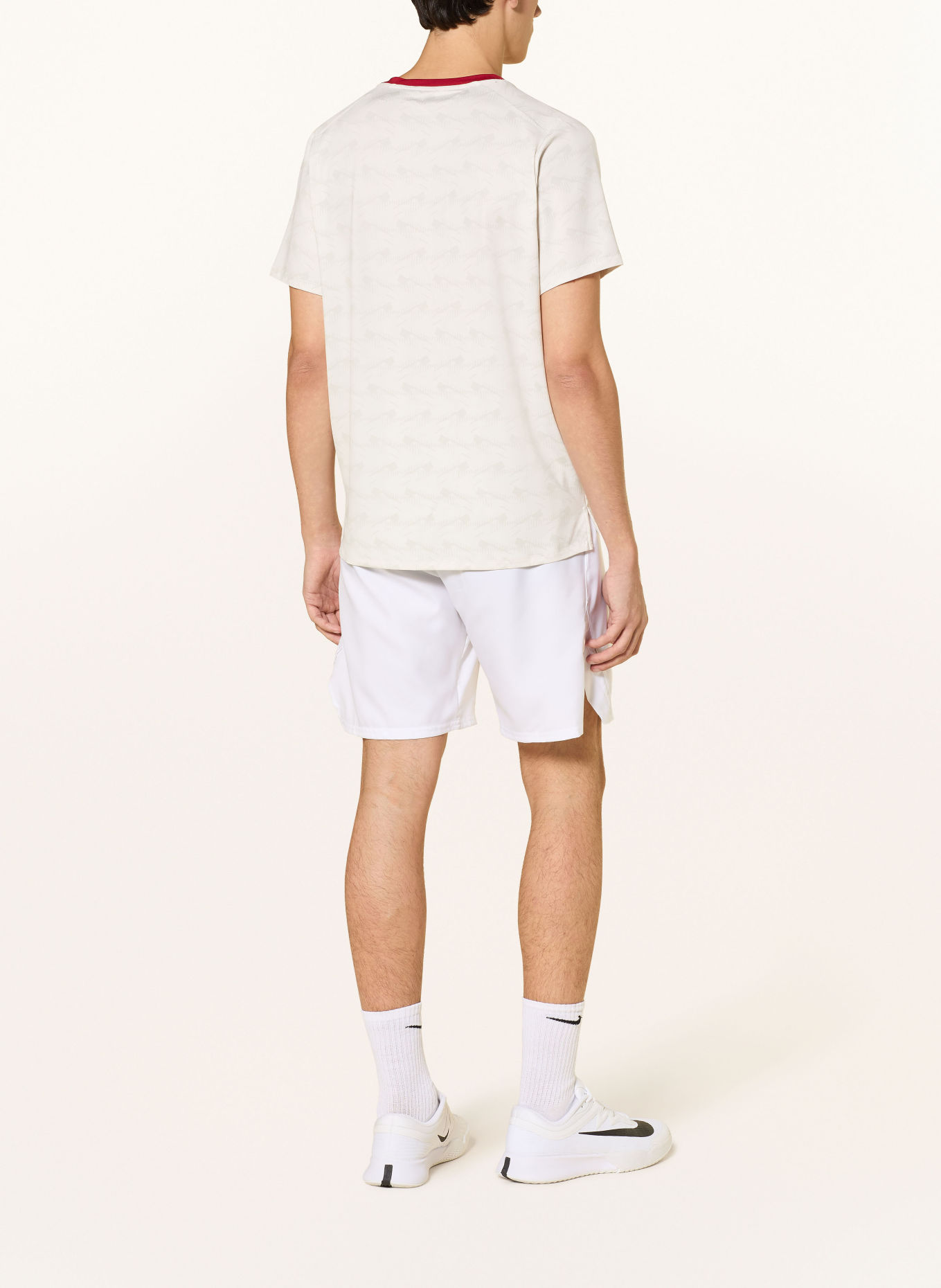 Nike Funktionsshirt COURT ADVANTAGE: WEISS / ROT
