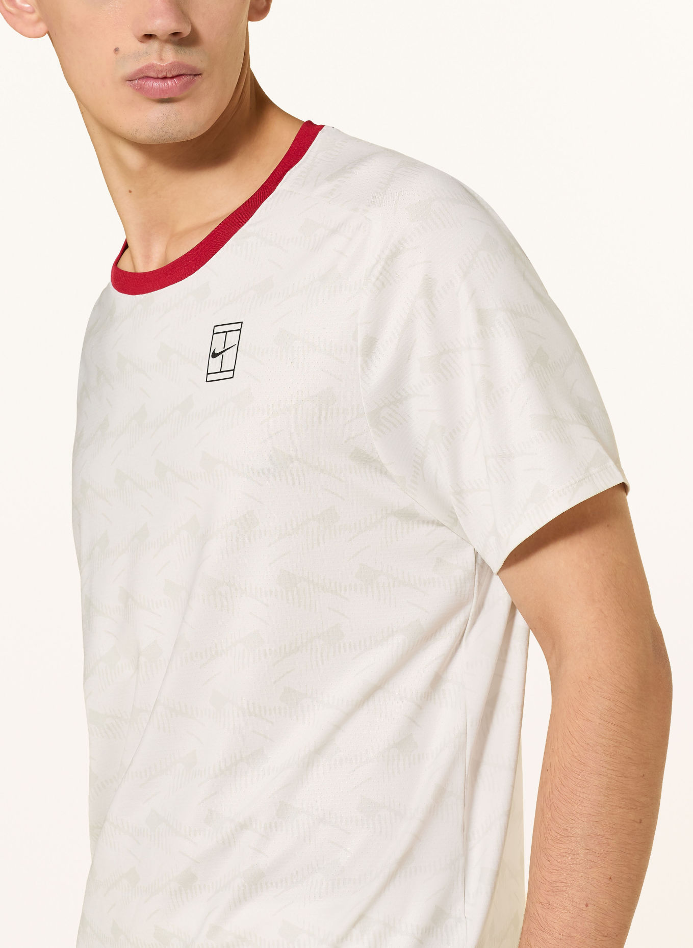 Nike Funktionsshirt COURT ADVANTAGE: WEISS / ROT