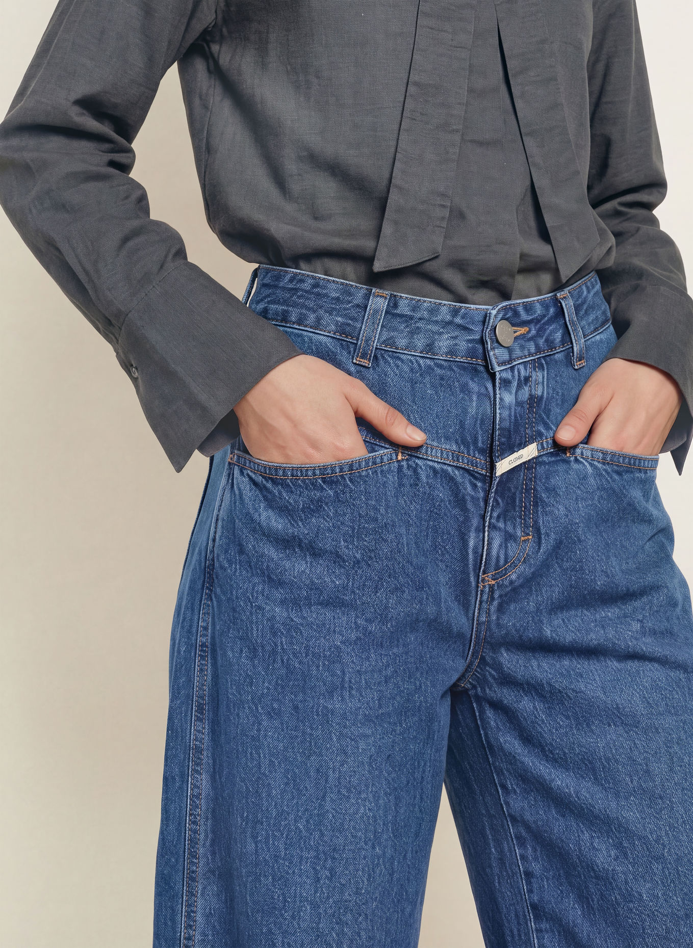 CLOSED Barrel Jeans TORI-X: DBL DARK BLUE