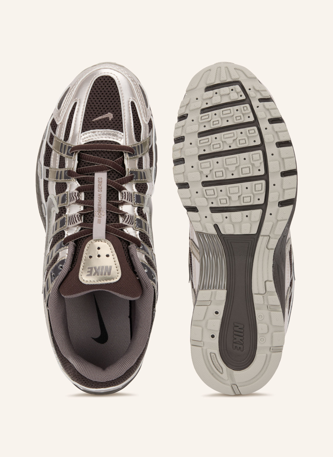 Nike P-6000 Sneakers: DARK BROWN / SILVER