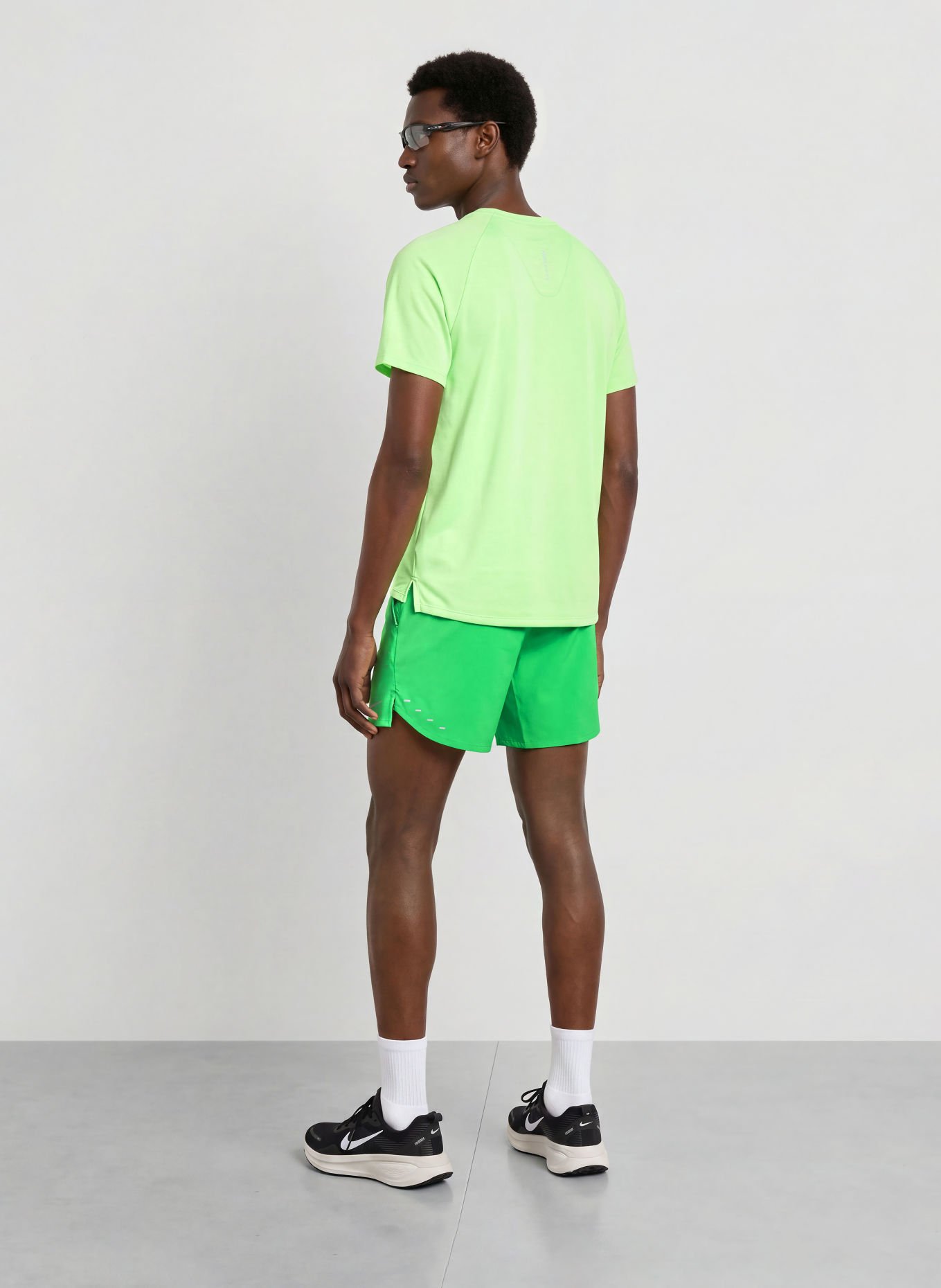 Nike STRIDE 2-in-1 running shorts: NEON GREEN