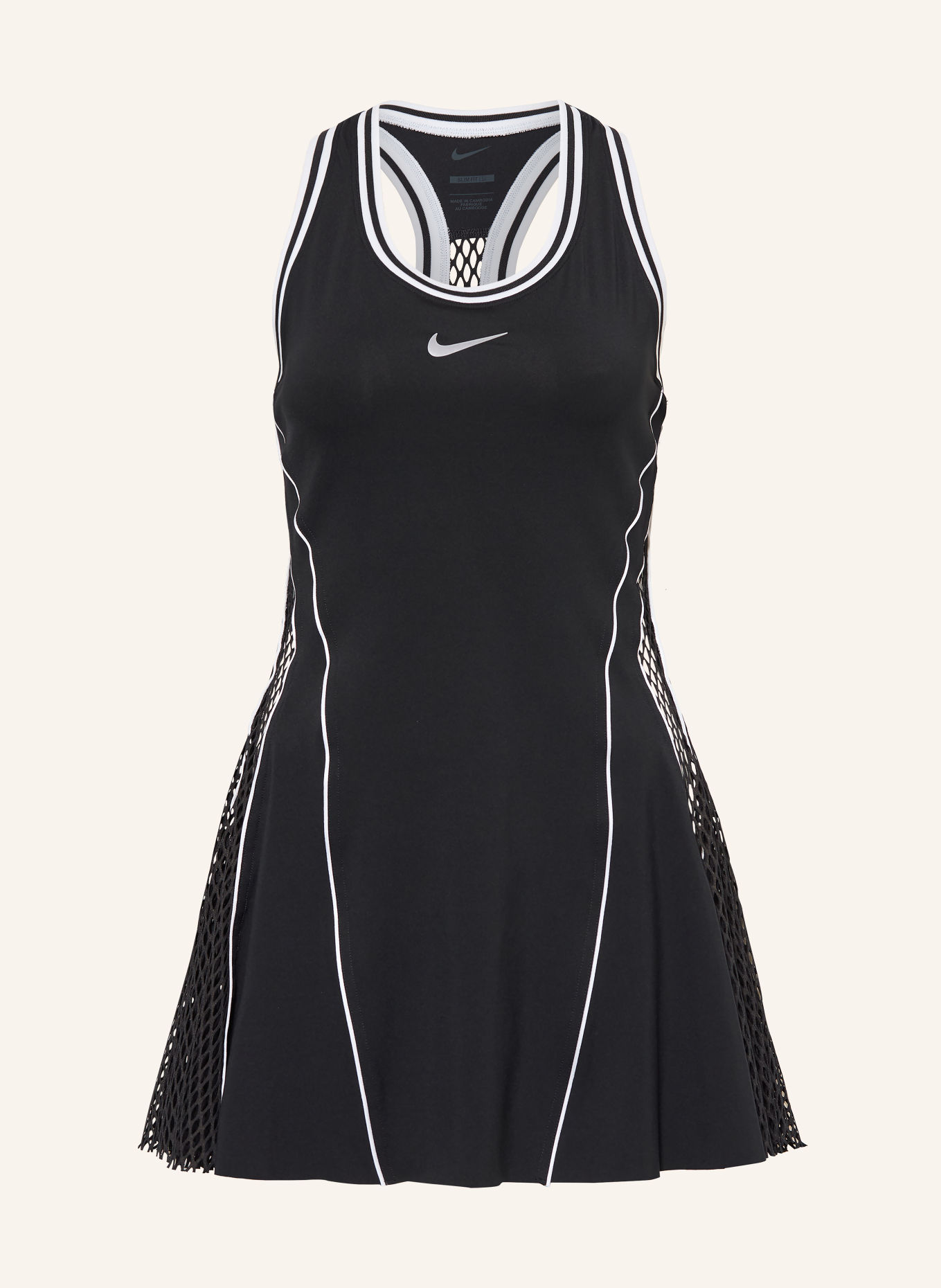 Nike Robe de tennis COURT SLAM: NOIR / BLANC