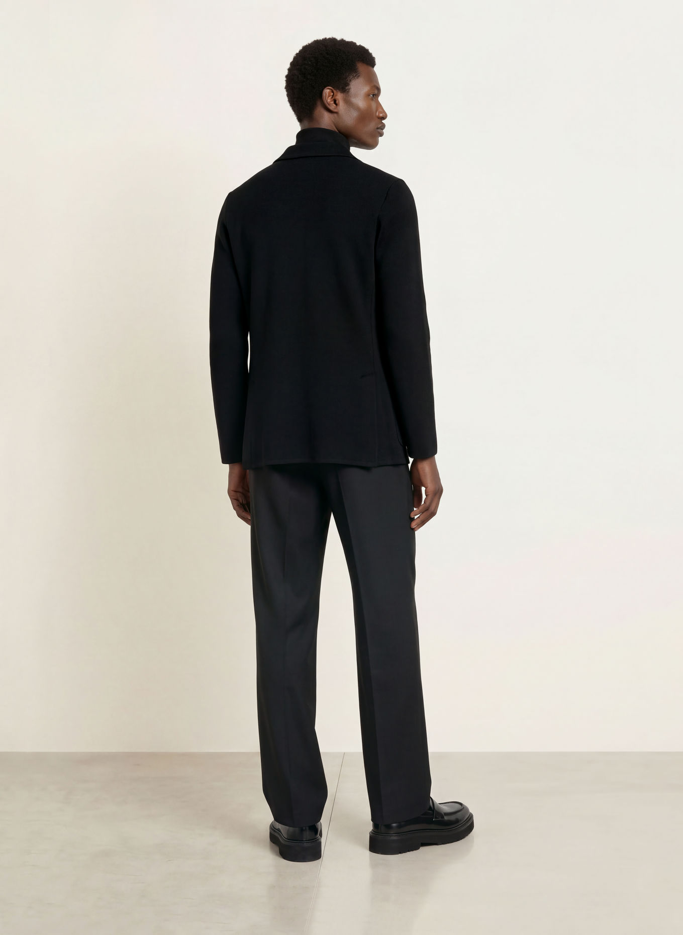 LARDINI Dzianinowa marynarka o kroju slim fit: CZARNY