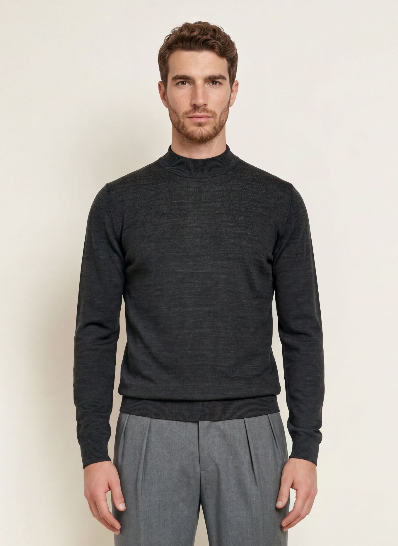 LARDINI Trui: DONKERGRIJS