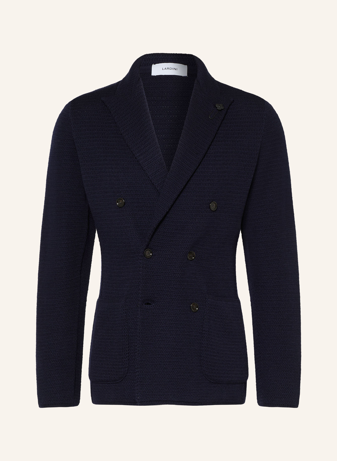 LARDINI Dzianinowa marynarka o kroju slim fit: GRANATOWY