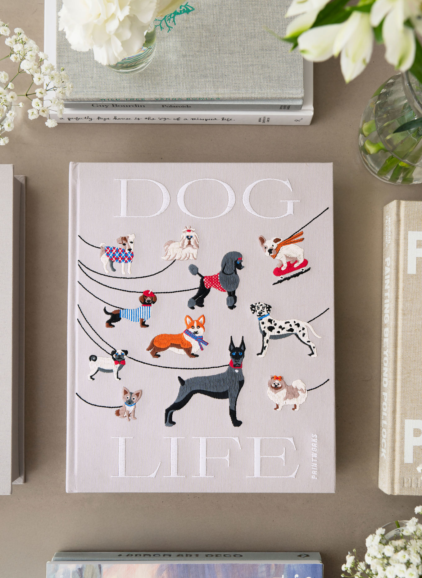PRINTWORKS DOGS Photo Album: GRAY / CREAM / RED