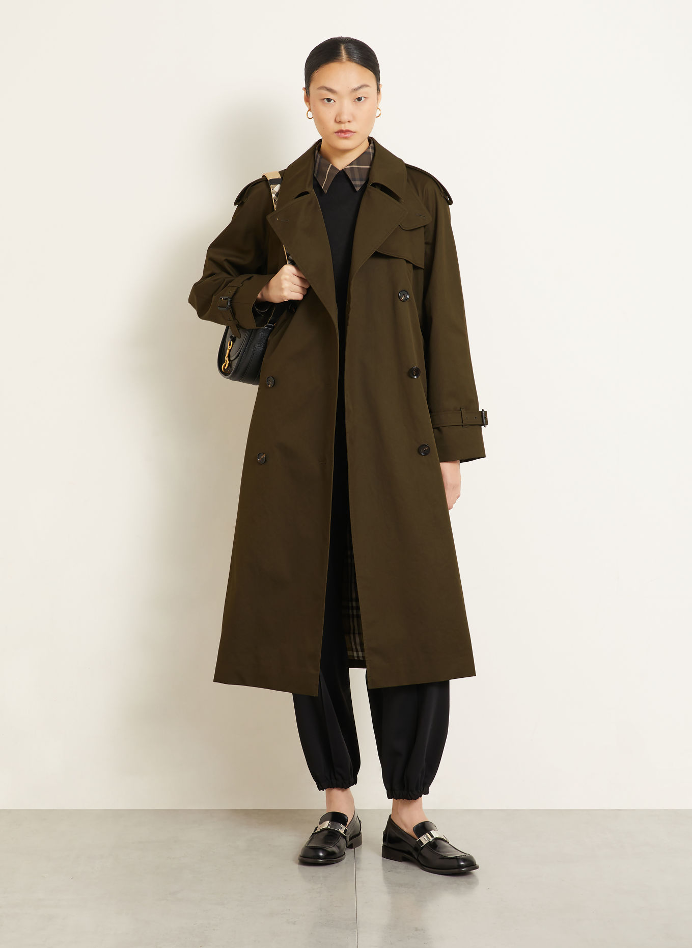 BURBERRY Trenchcoat: DUNKELGRÜN