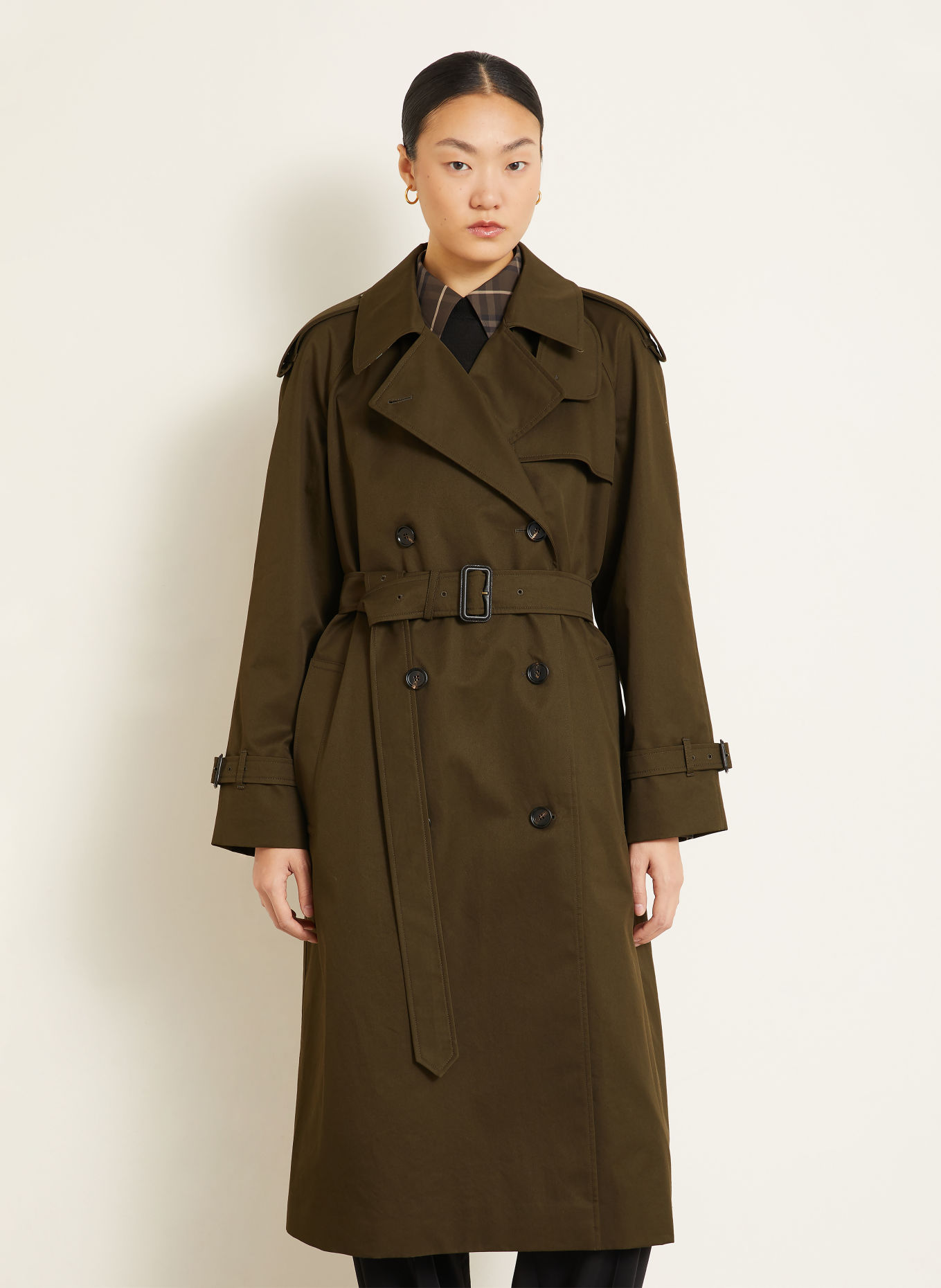 BURBERRY Trenchcoat: DUNKELGRÜN