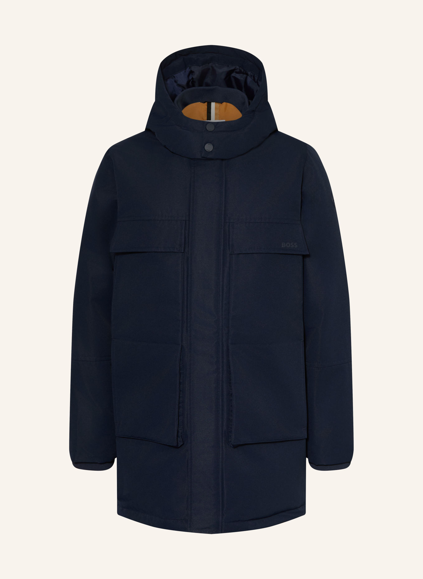 BOSS Donsparka: DONKERBLAUW