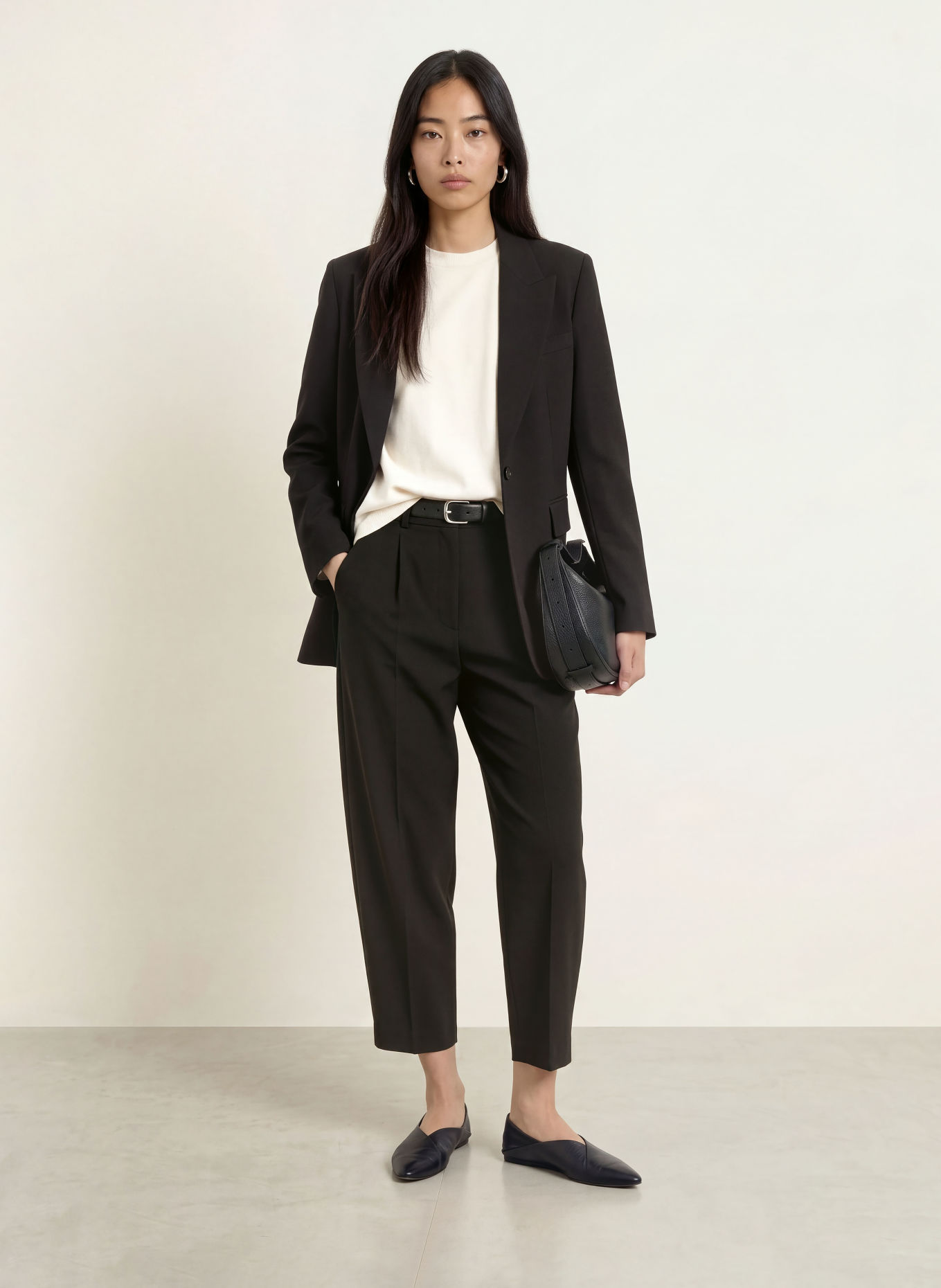 Part Two DOMENIC 7/8-length trousers: BLACK
