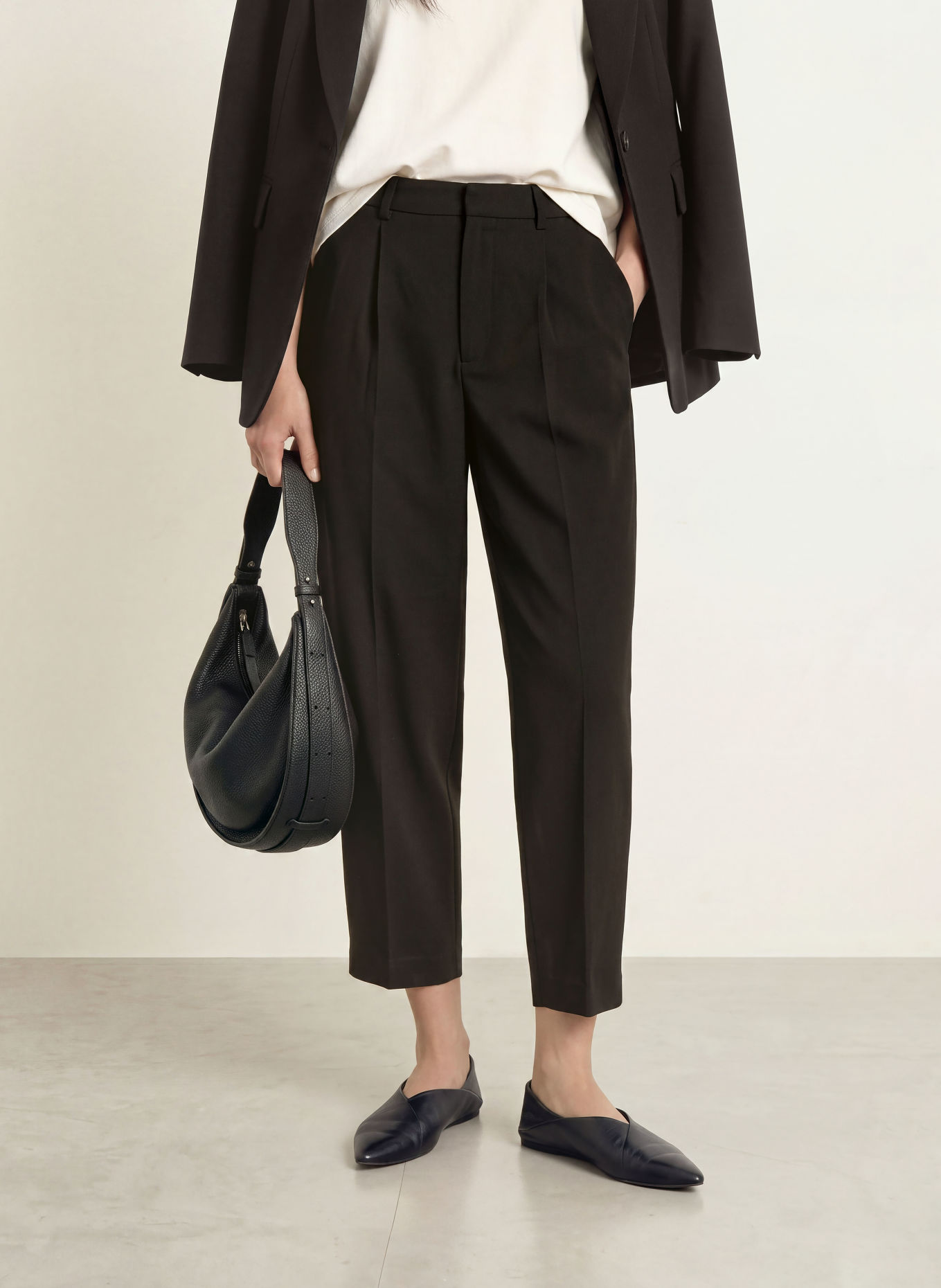 Part Two DOMENIC 7/8-length trousers: BLACK