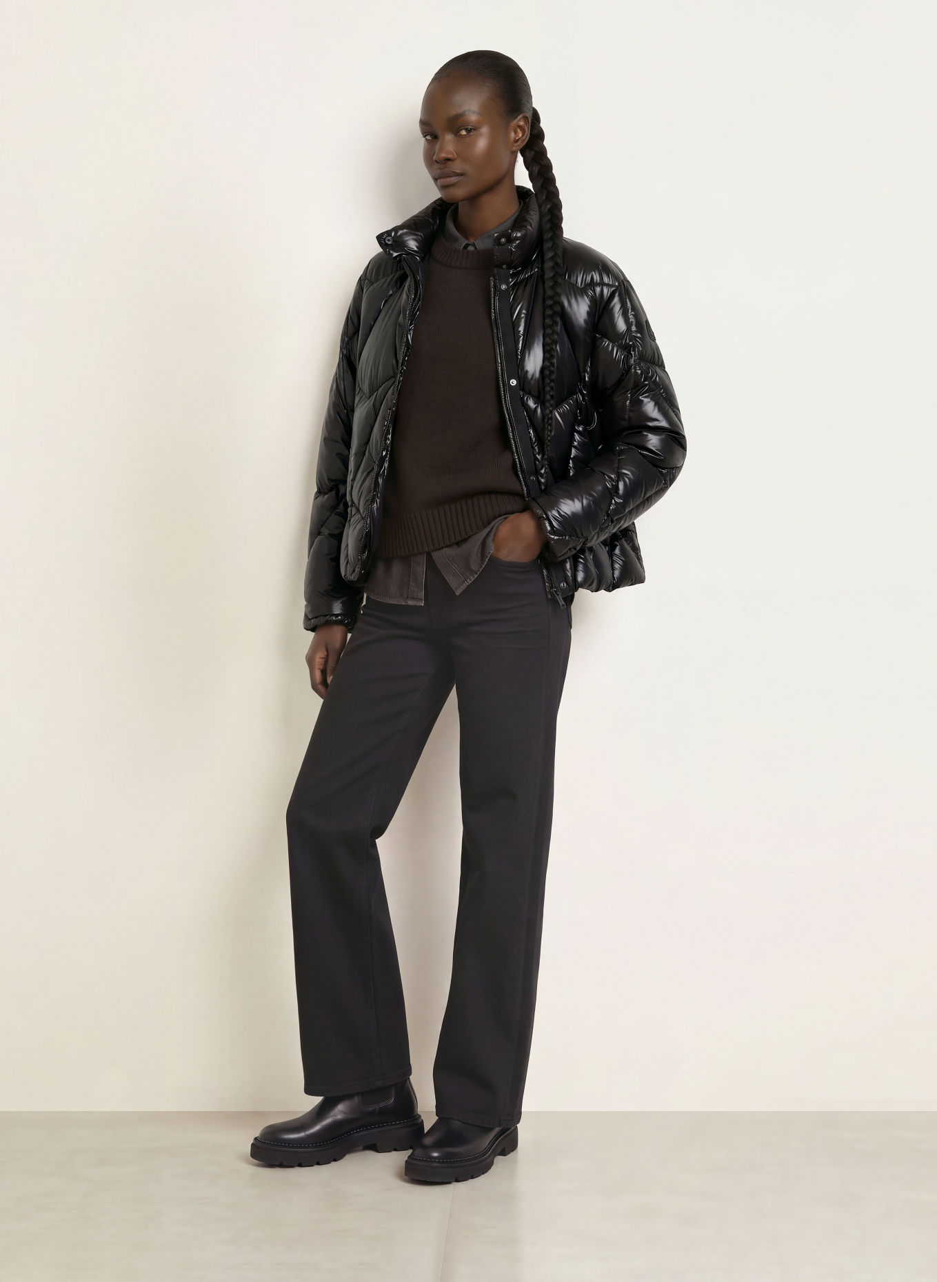 MOOSE KNUCKLES ICEBERG Down Jacket: BLACK