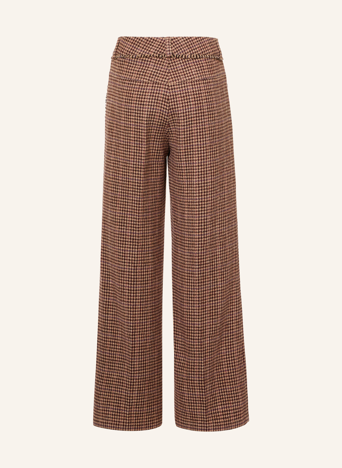 Chloé Pantalon: ROUGE FONCÉ / BEIGE