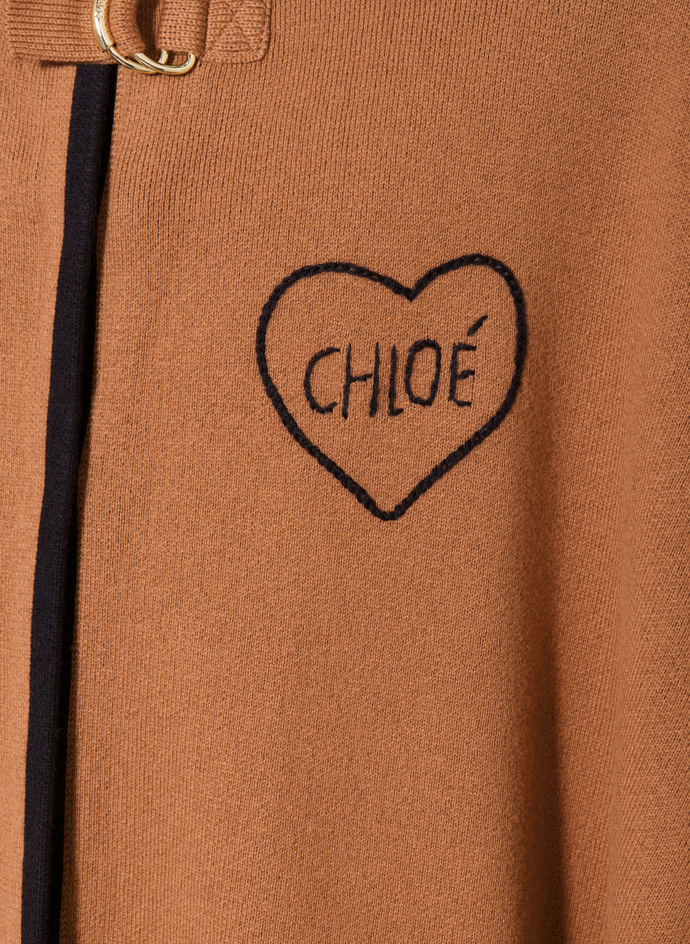 Chloé Cape: COGNAC / SCHWARZ