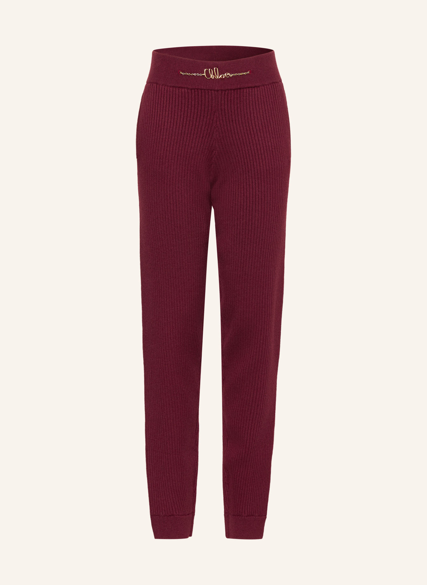 Chloé Strickhose: DUNKELLILA