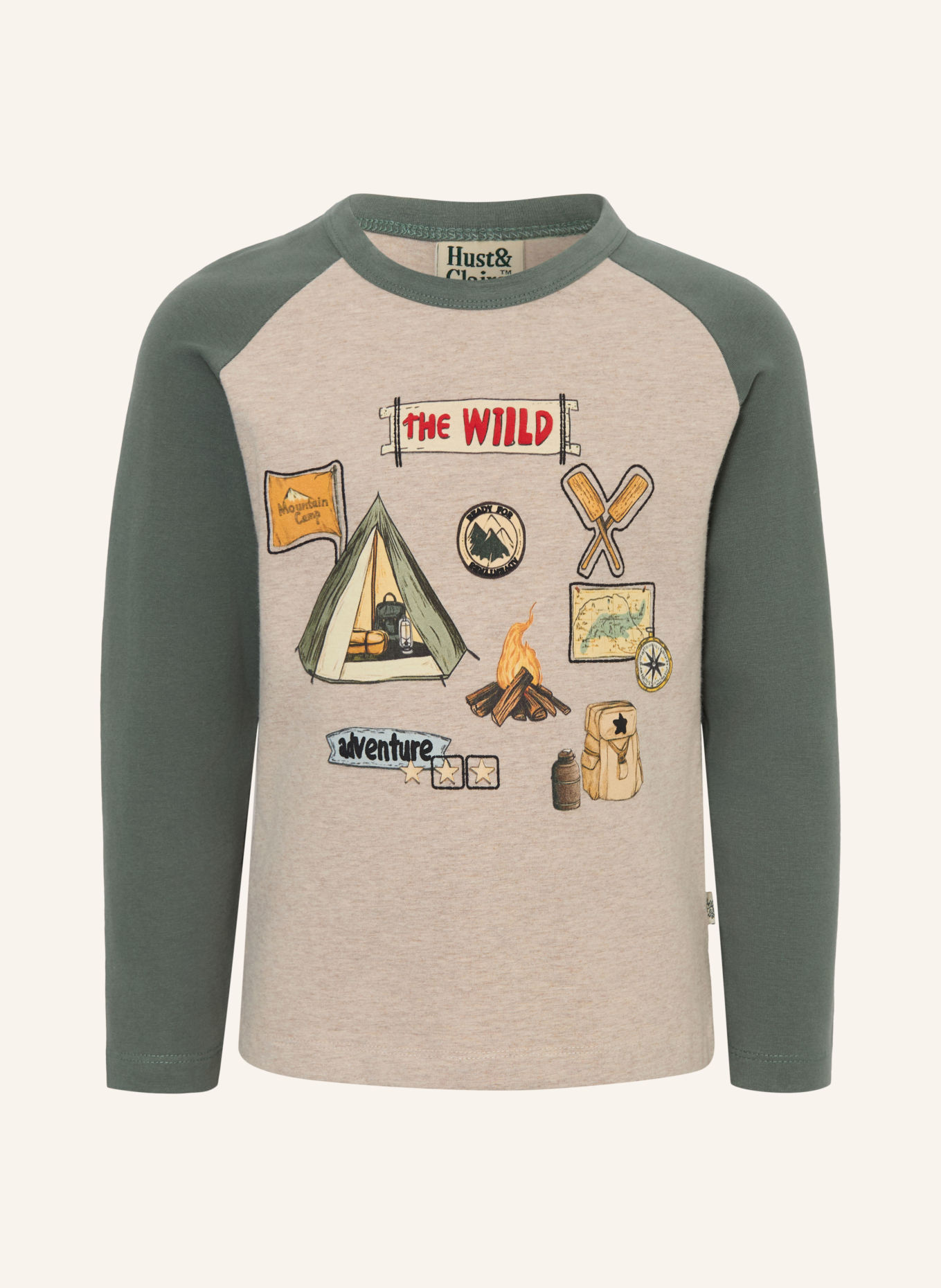 HUST and CLAIRE Longsleeve HCANTON: BEIGE / HELLGELB / MINT