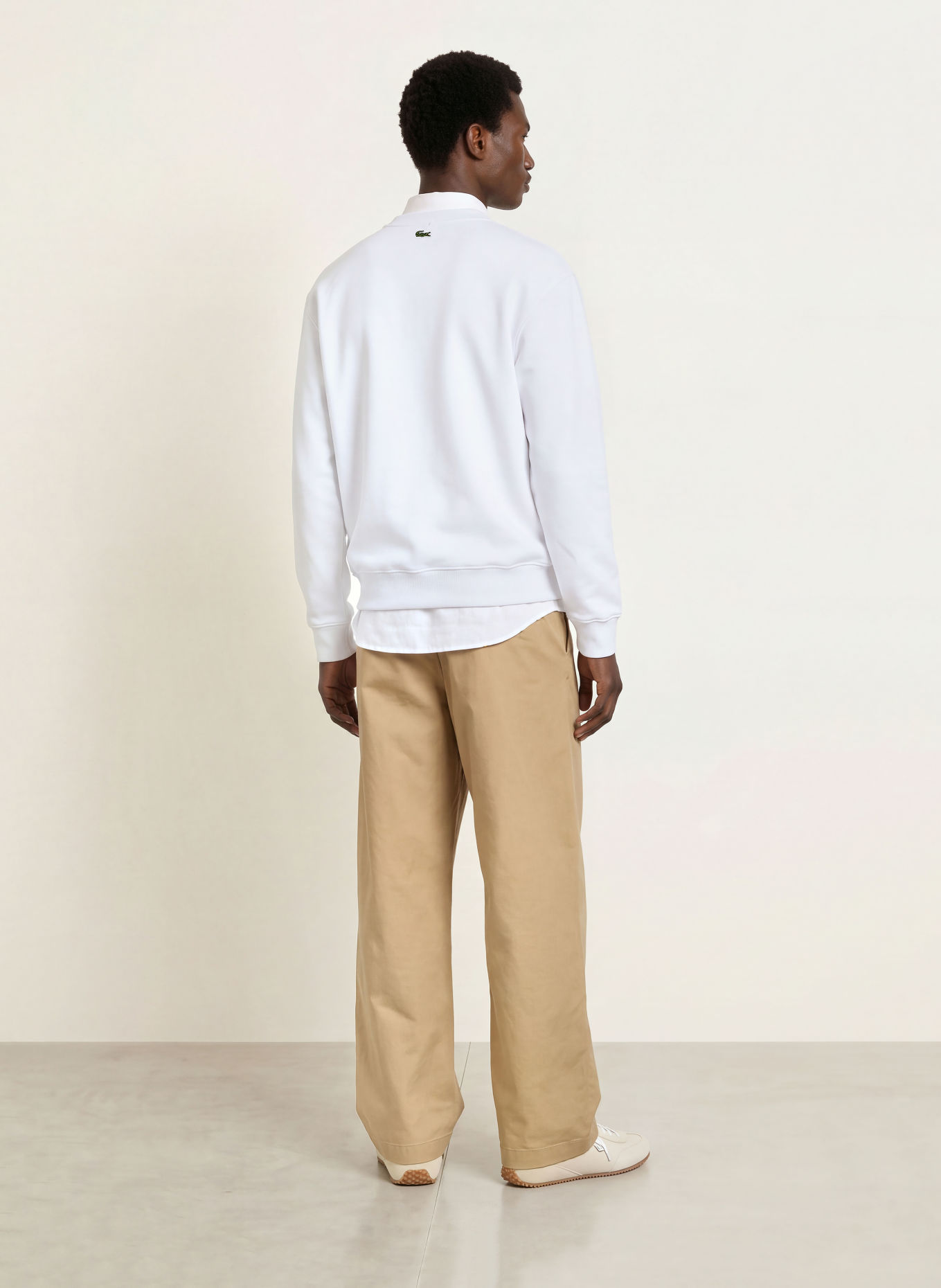 LACOSTE Sweatshirt: WIT / DONKERGROEN