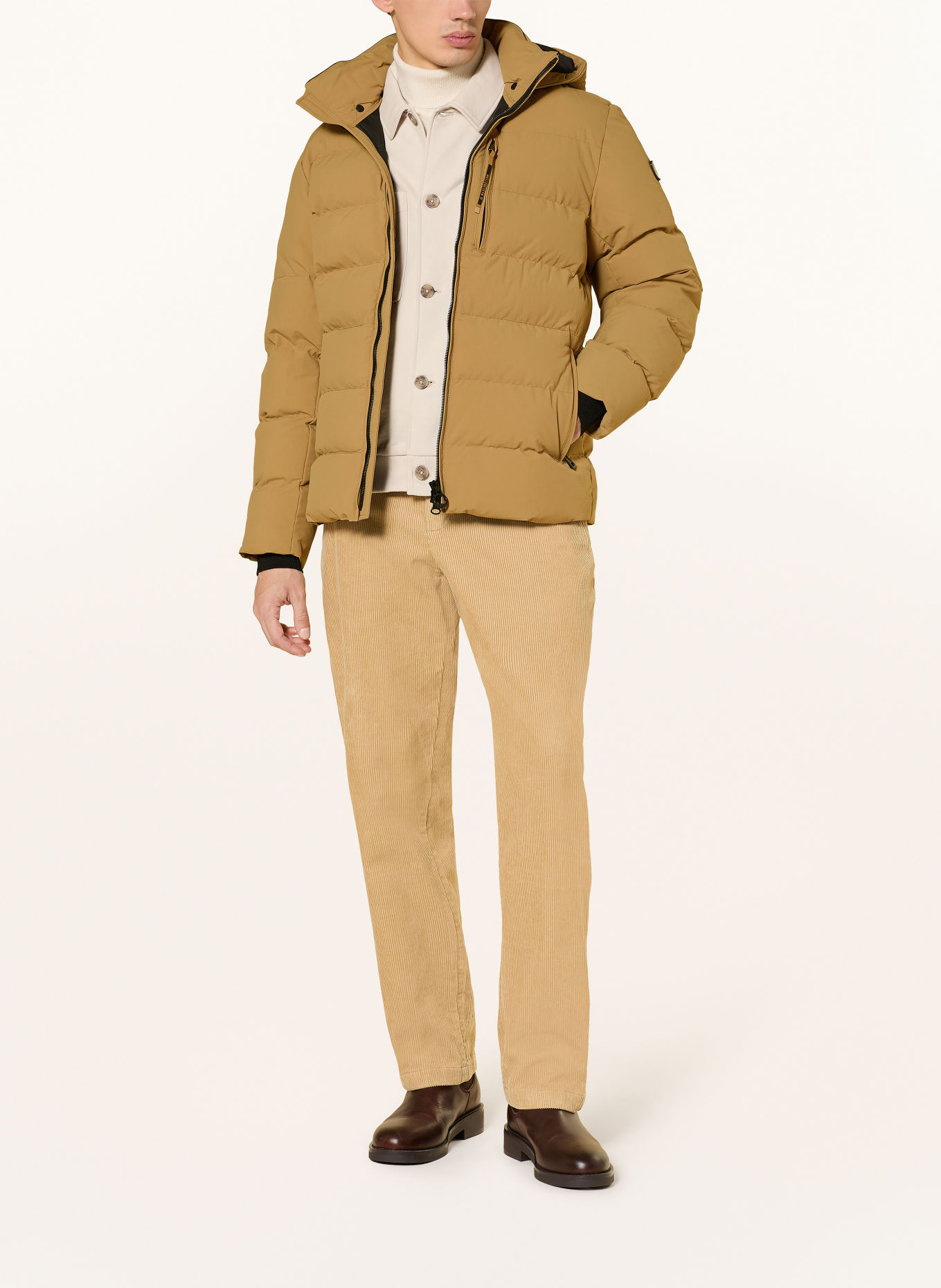 WELLENSTEYN Steppjacke BLACKBIRD mit abnehmbarer Kapuze: BEIGE