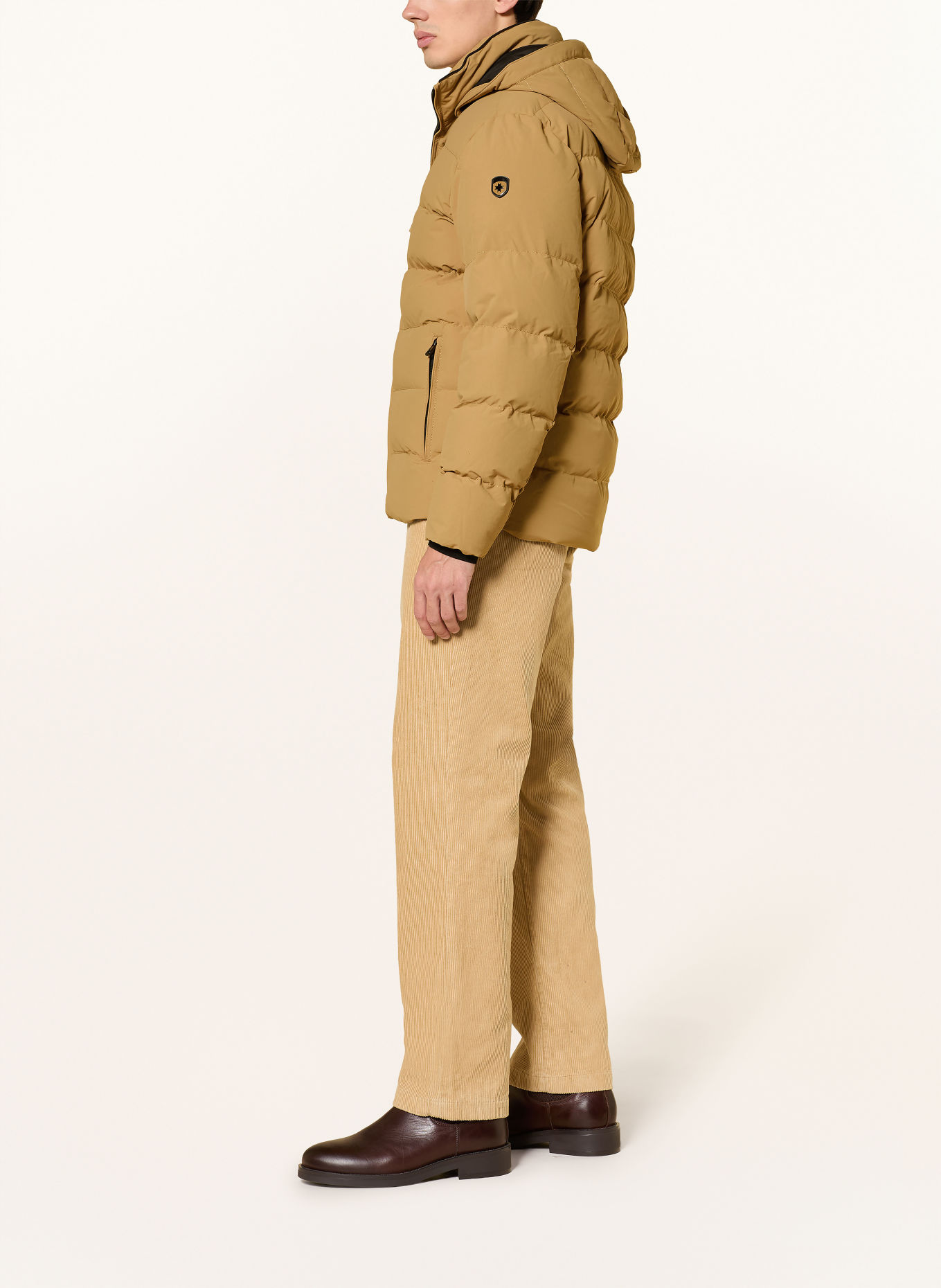 WELLENSTEYN Steppjacke BLACKBIRD mit abnehmbarer Kapuze: BEIGE