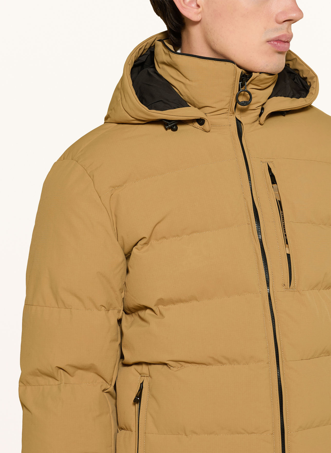 WELLENSTEYN Steppjacke BLACKBIRD mit abnehmbarer Kapuze: BEIGE