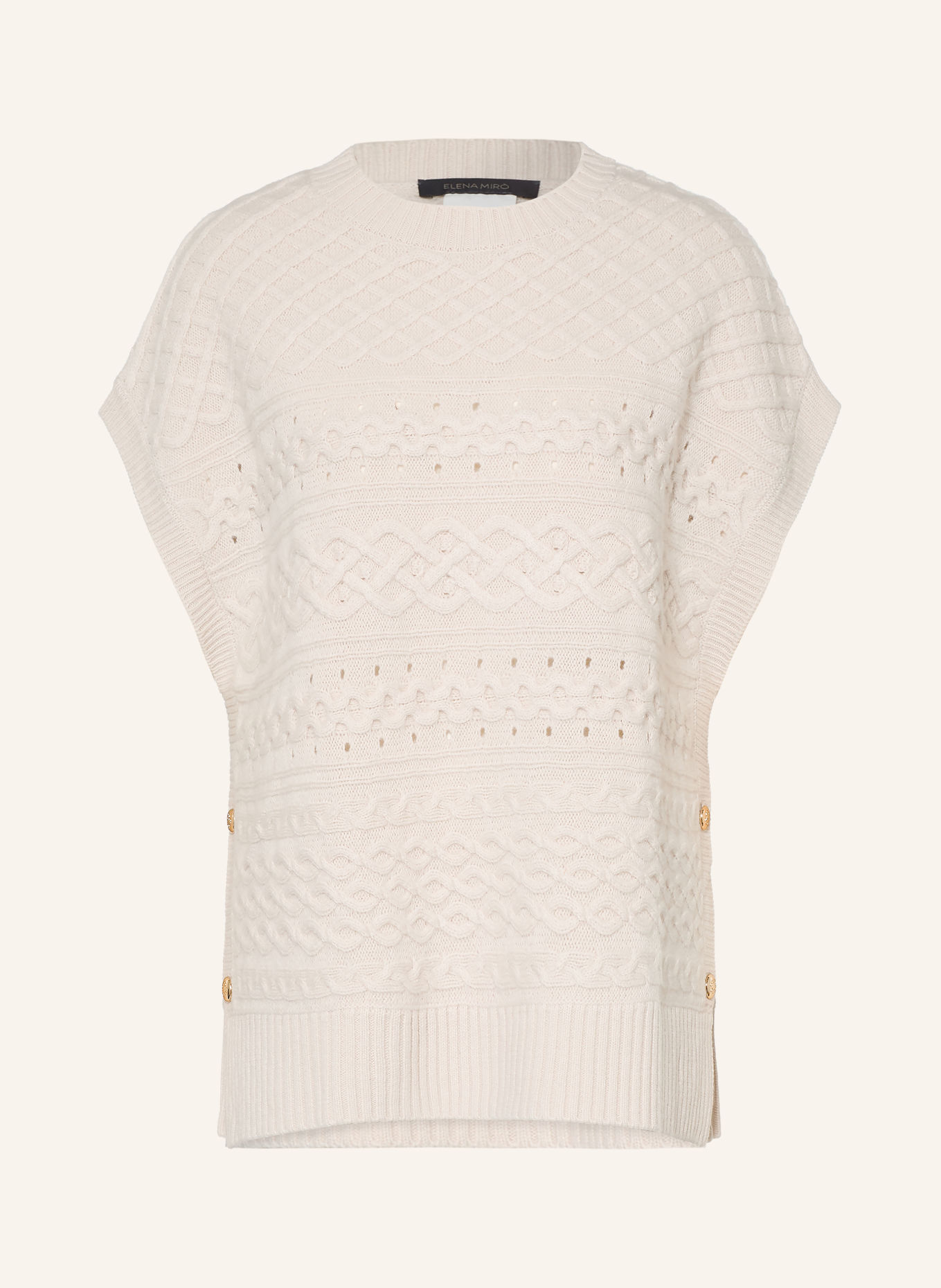 ELENA MIRO Knit shirt: BEIGE